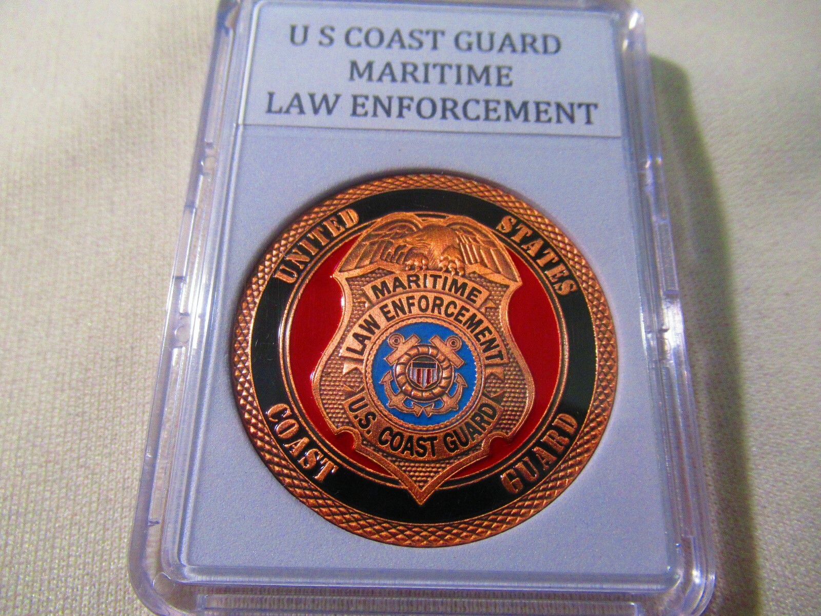 US COAST GUARD MARITIME LAW ENFORCEMENT Challenge Coin (COPPER)
