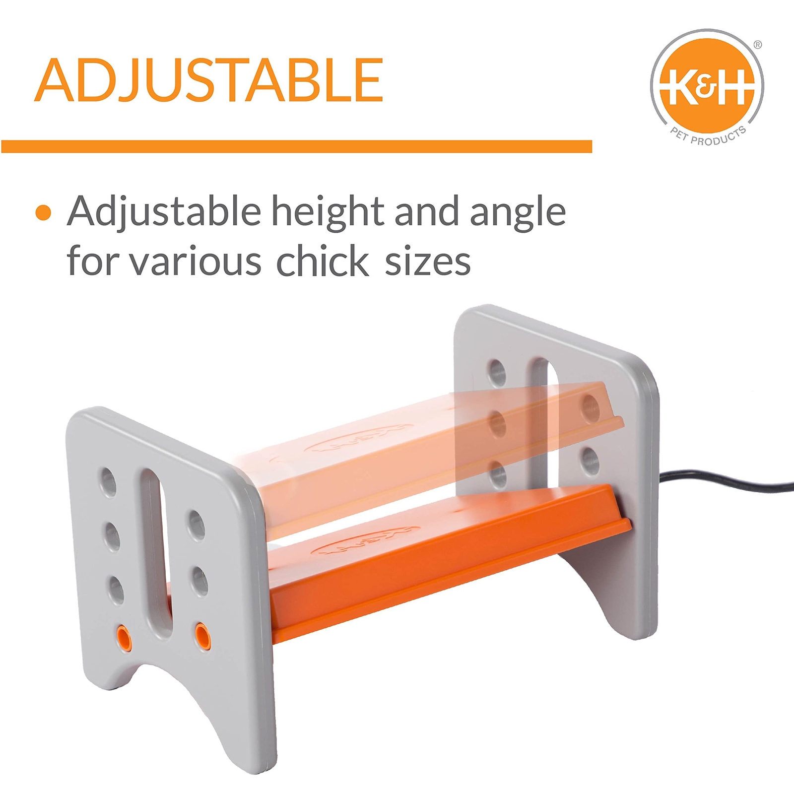 Thermo Chicken Brooder Safe Heat Lamp Alternative for Chicks Large Gray/Orange