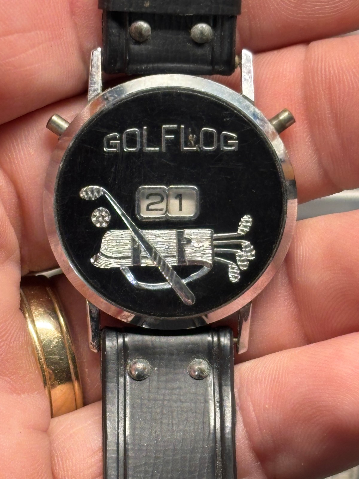 1960s Max Pandel SWISS BREVETE Vintage GOLF LOG Scoring Stroke Counter WATCH