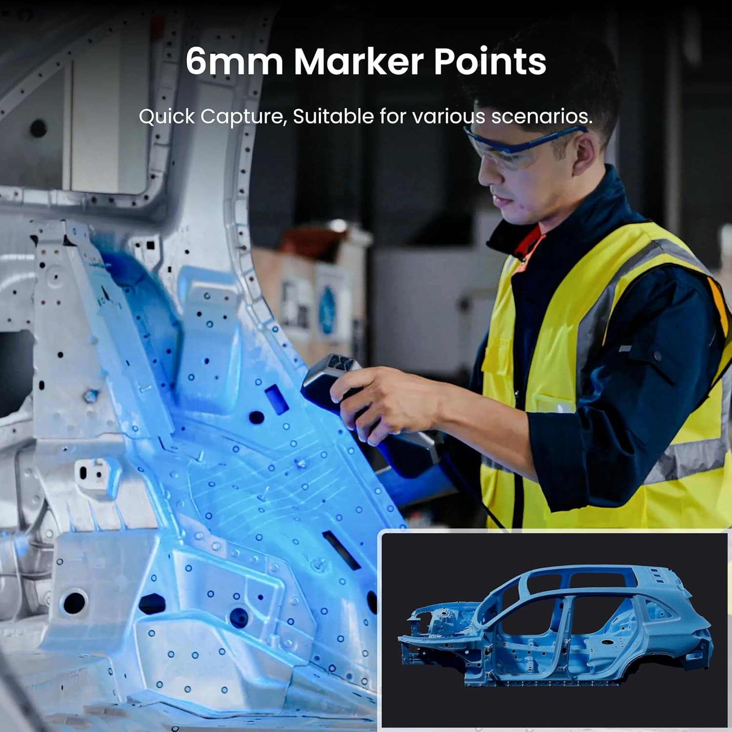 6 Mm 3D Scanning Marker Dots for 3D Scanners, 3D Tracking Dots, High Reflectivit