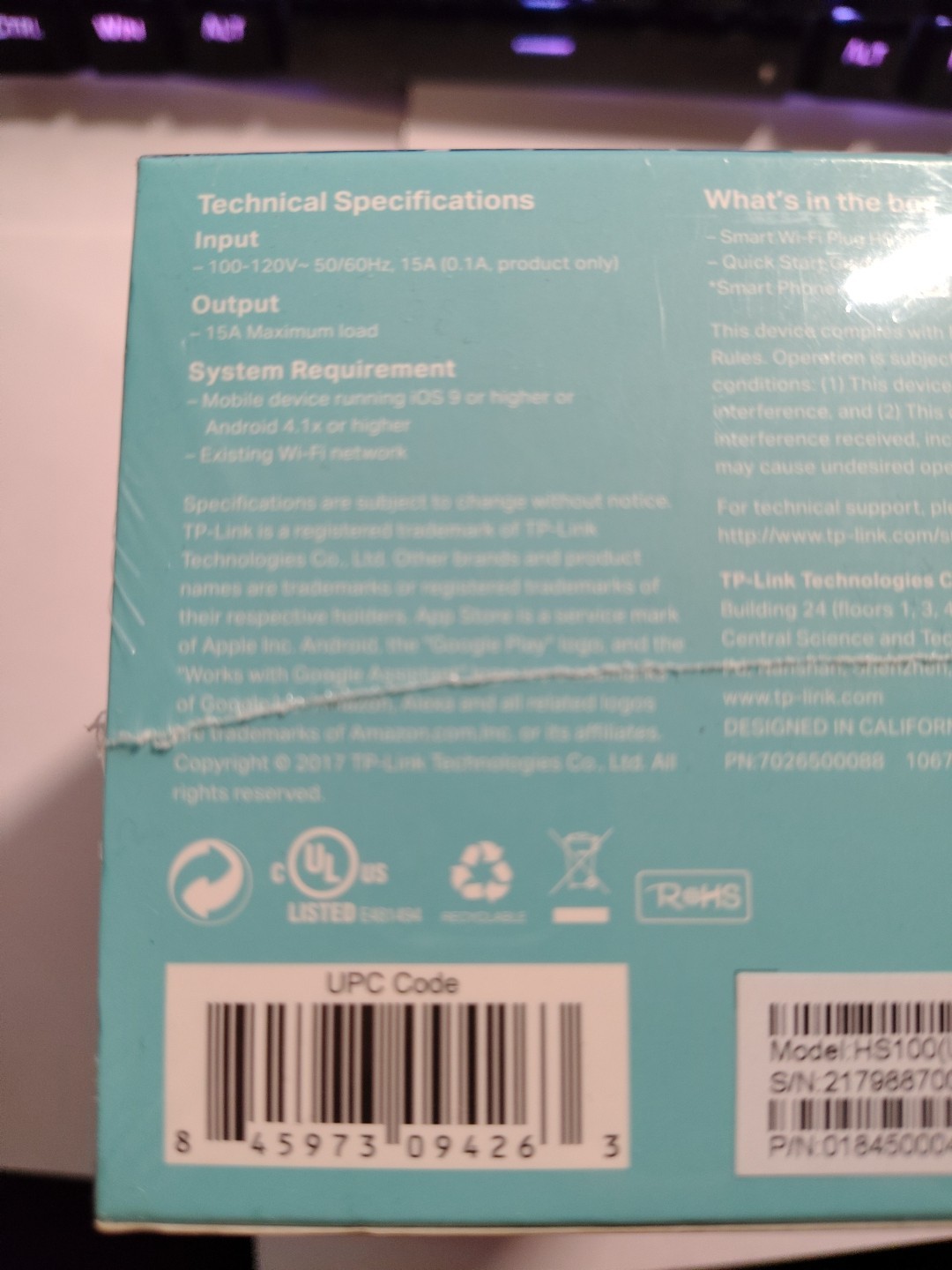 TP-Link HS100 Wi-Fi Smart Plug Kasa - NEW/SEALED