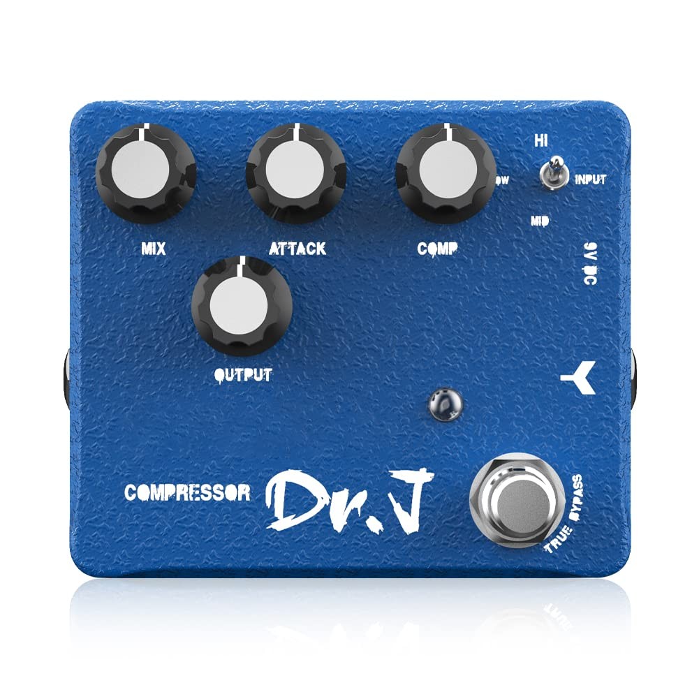 JOYO Compressor Pedal & Clean Boost with 3 Band EQ Sustain Effects Comp Blue