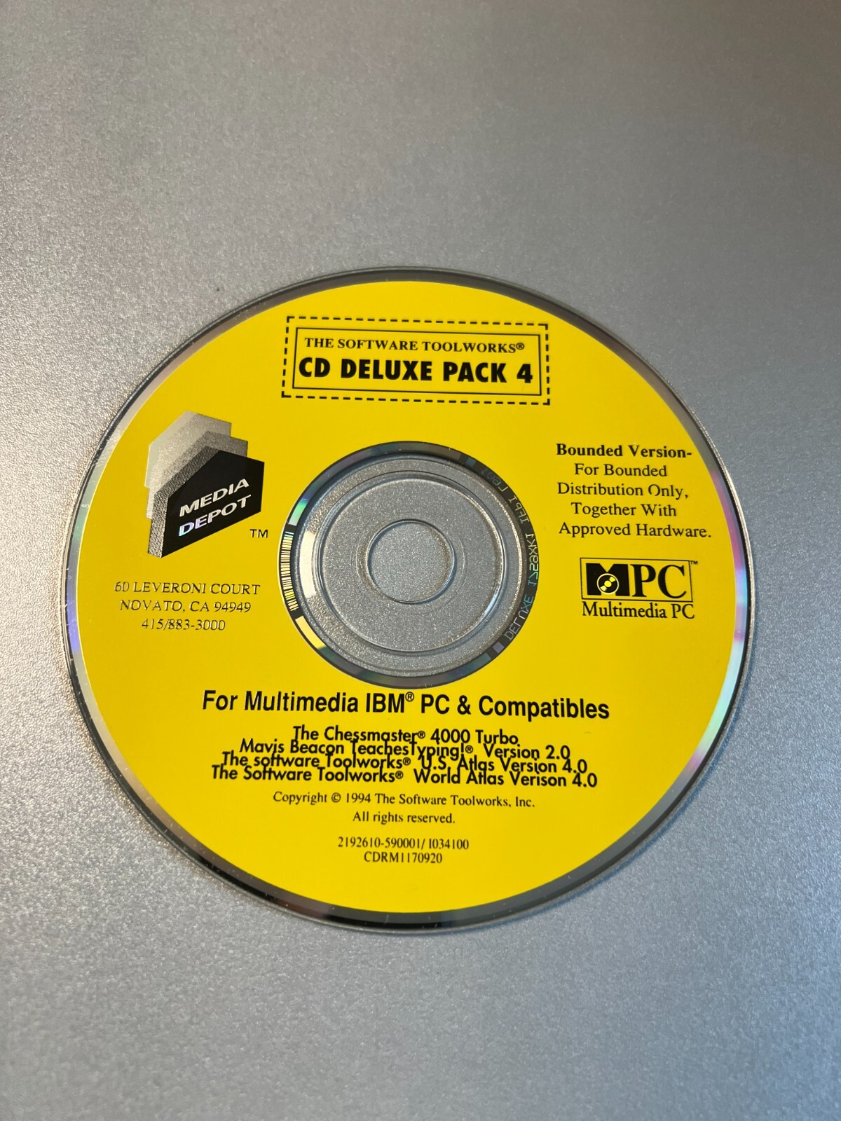 The Software Toolworks CD Deluxe Pack 4 CD-ROM (Bounded Version) Pre-Owned Great
