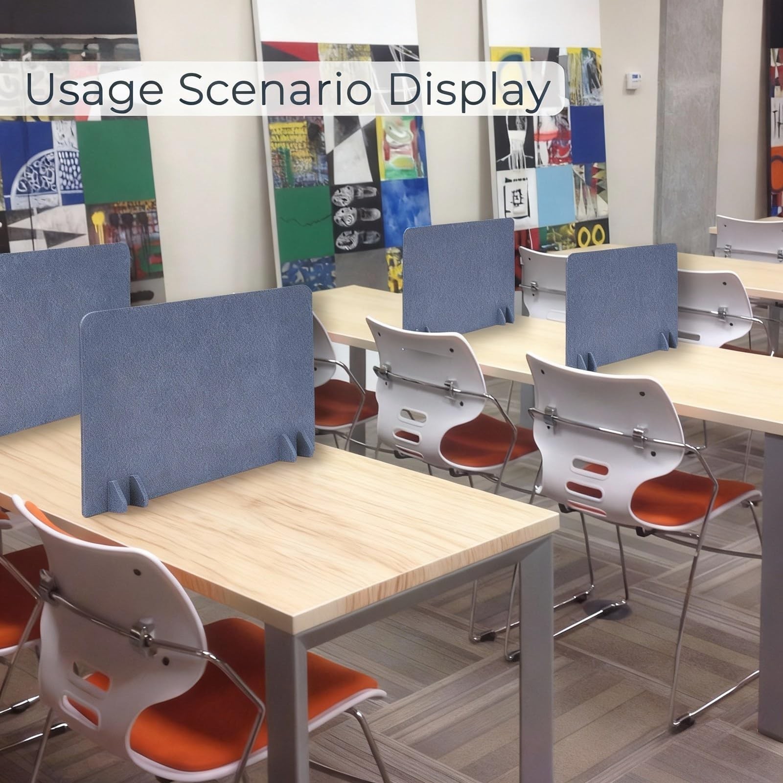 Desk Divider Privacy Panel (2 Pack) 24" x 16" - Portable Desk Partition & Div...