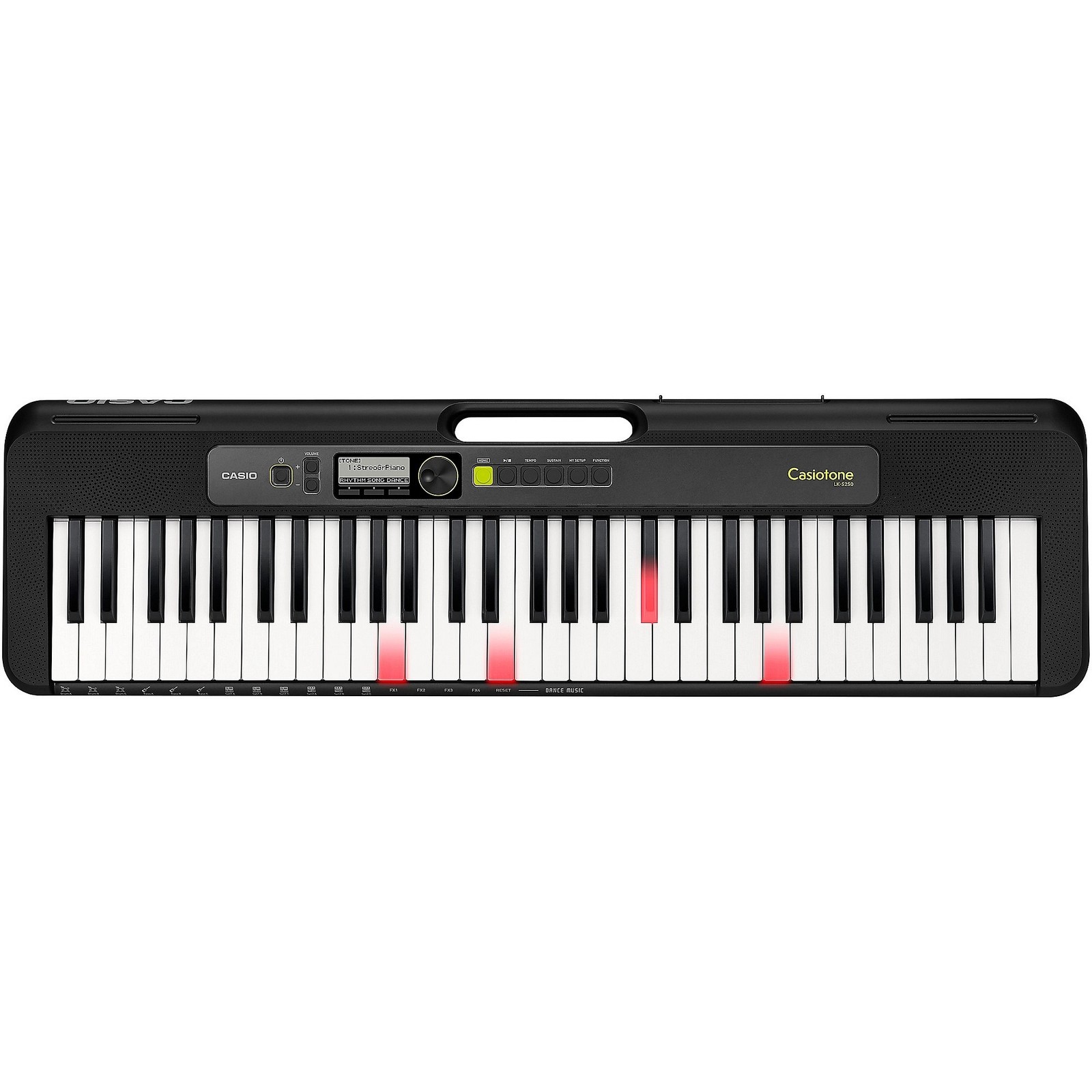 Casio Casiotone LK-S250 Lighted 61-Key Digital Keyboard Black - BROKEN KEY