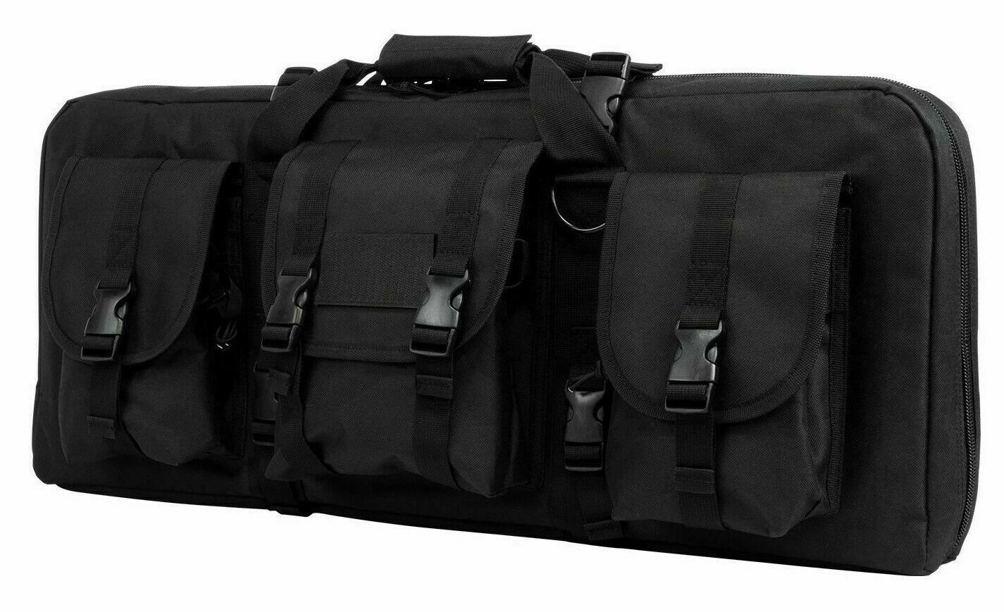 VISM Short Double Rifle Case DLX 28" Tactical Small Rifle Bag Carbine Bag BLK
