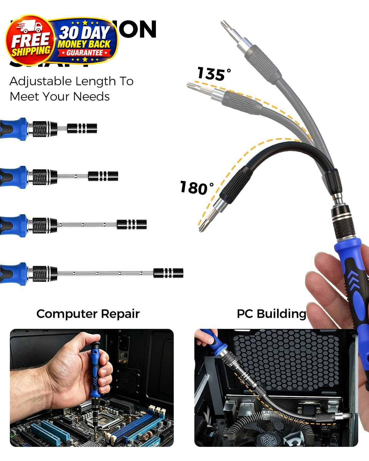 80 IN 1 Professional Computer Repair Tool Kit, Precision Small, Blue