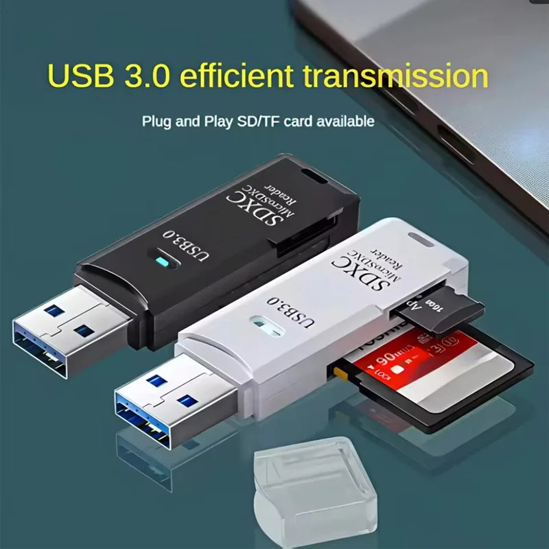 2 in 1 USB Card Reader Micro SD TF High Speed Adapter PC Laptop US