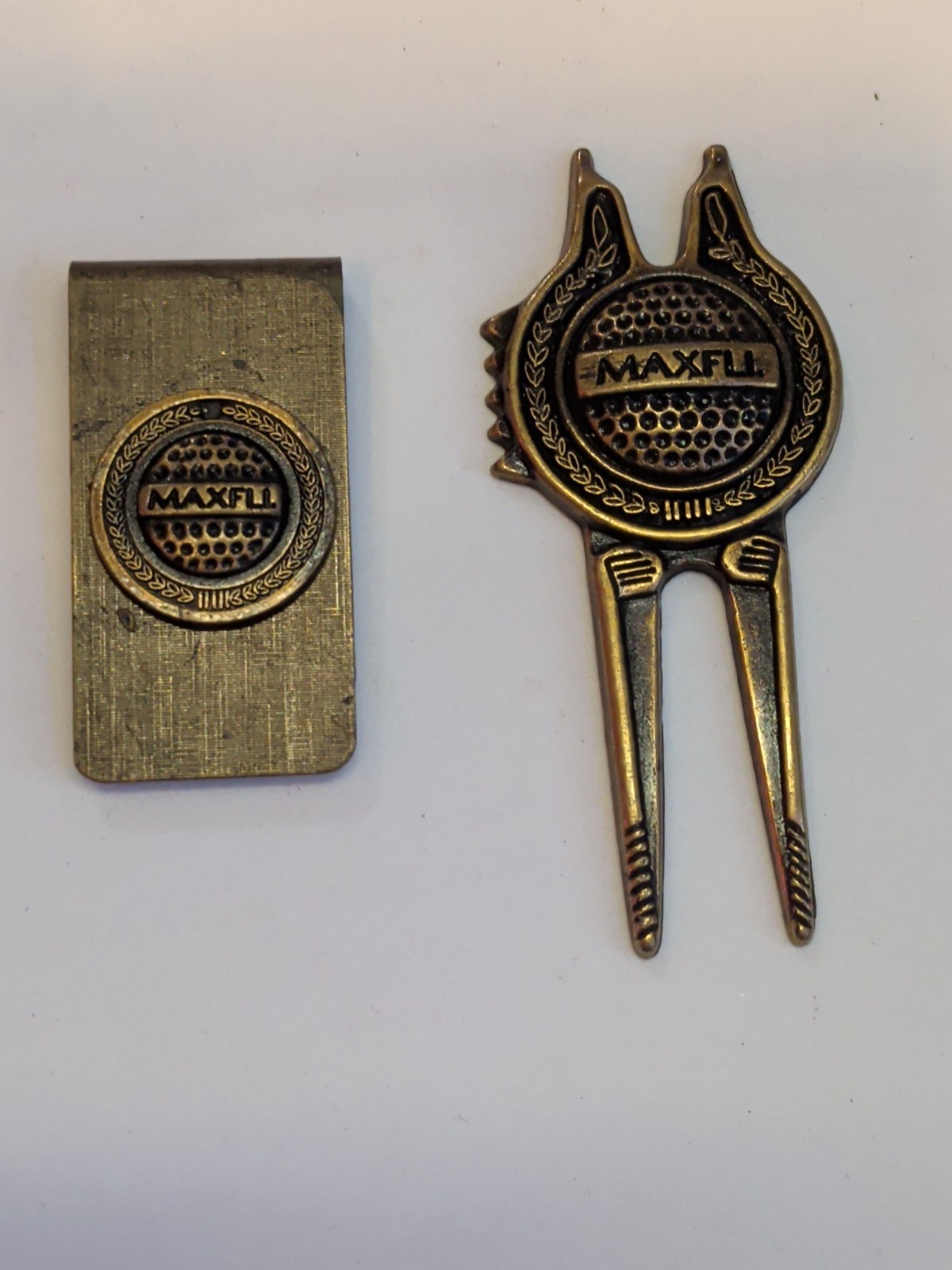 Vintage Maxfli Golf Metal Golf Divot Tool And Money Clip