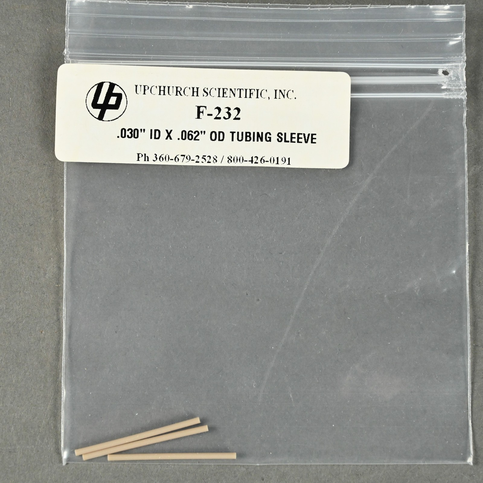 Upchurch .030" ID x .062" OD Tubing Sleeve - F-232