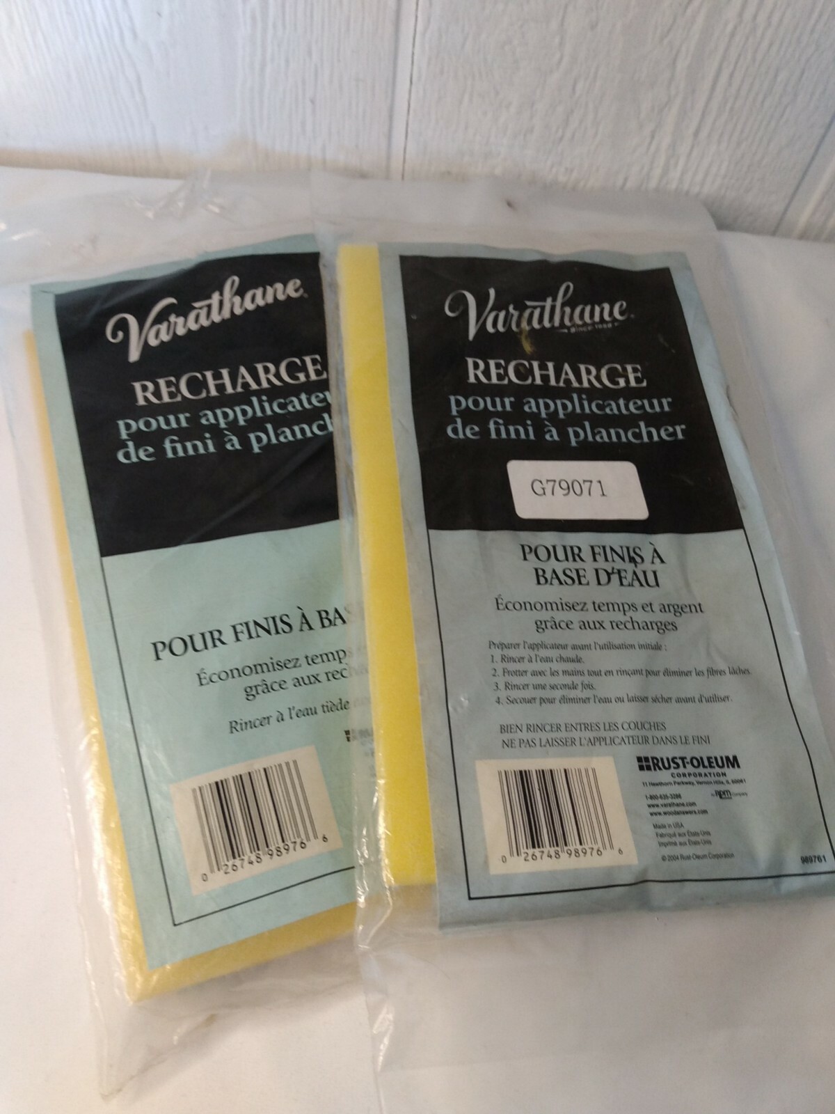 2 Varathane Rust-Oleum 10" Waterborne Finish Applicator Refill Damaged Package