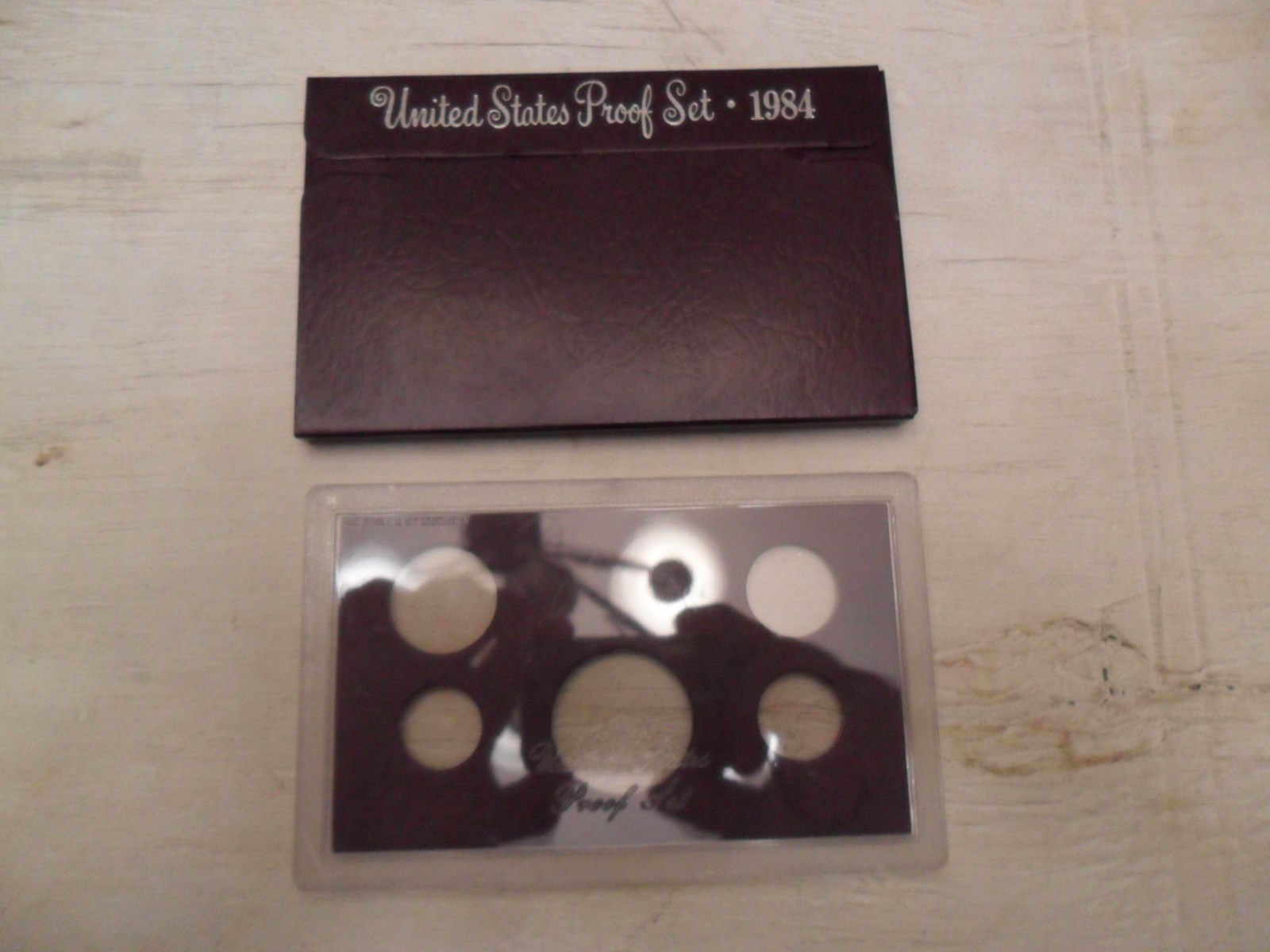 1984 Proof Set Box & Lens ONLY   *NO COINS*