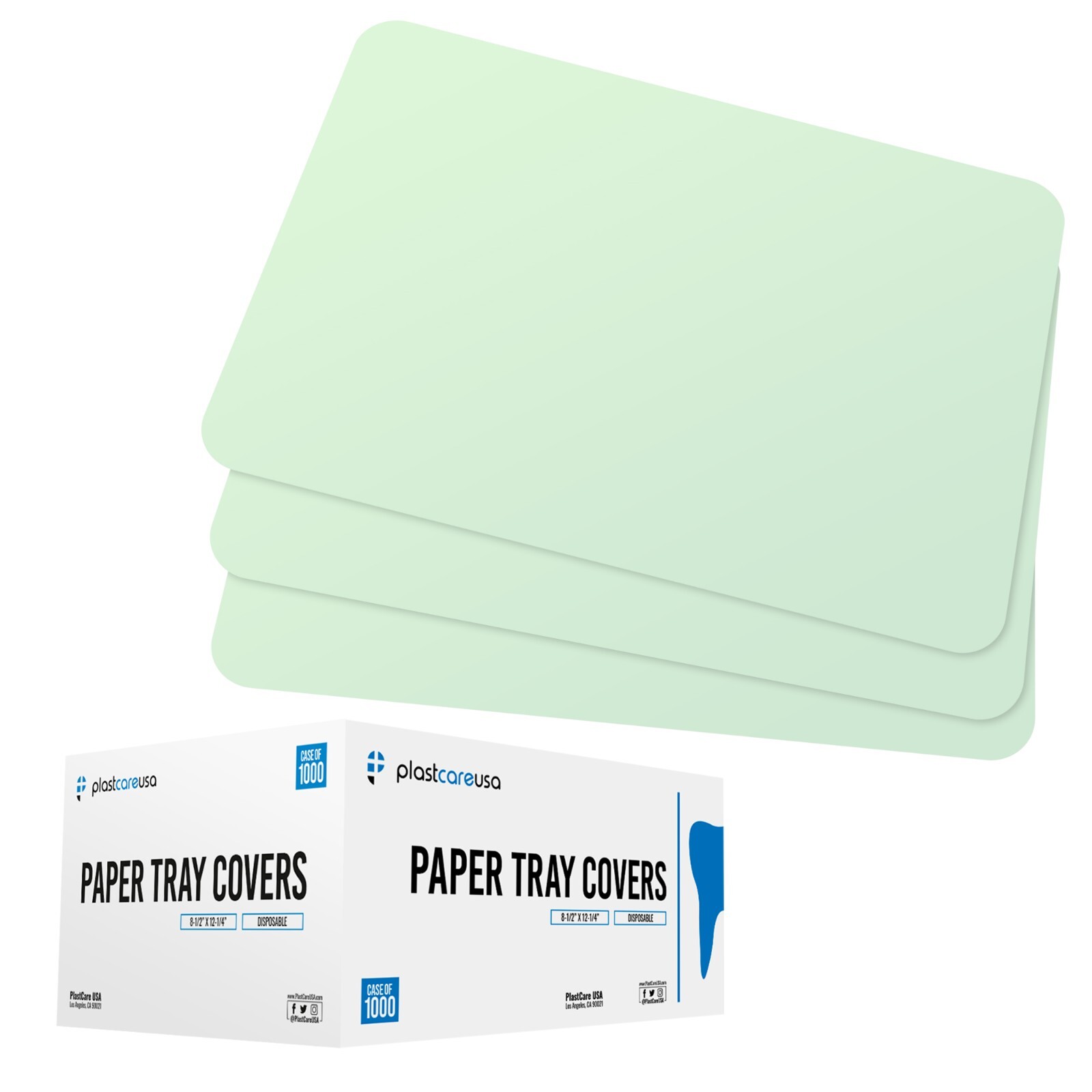 2000 Green Paper Dental Tray Covers for Size "B" Trays 8.25 "x 12.25", Tattoo
