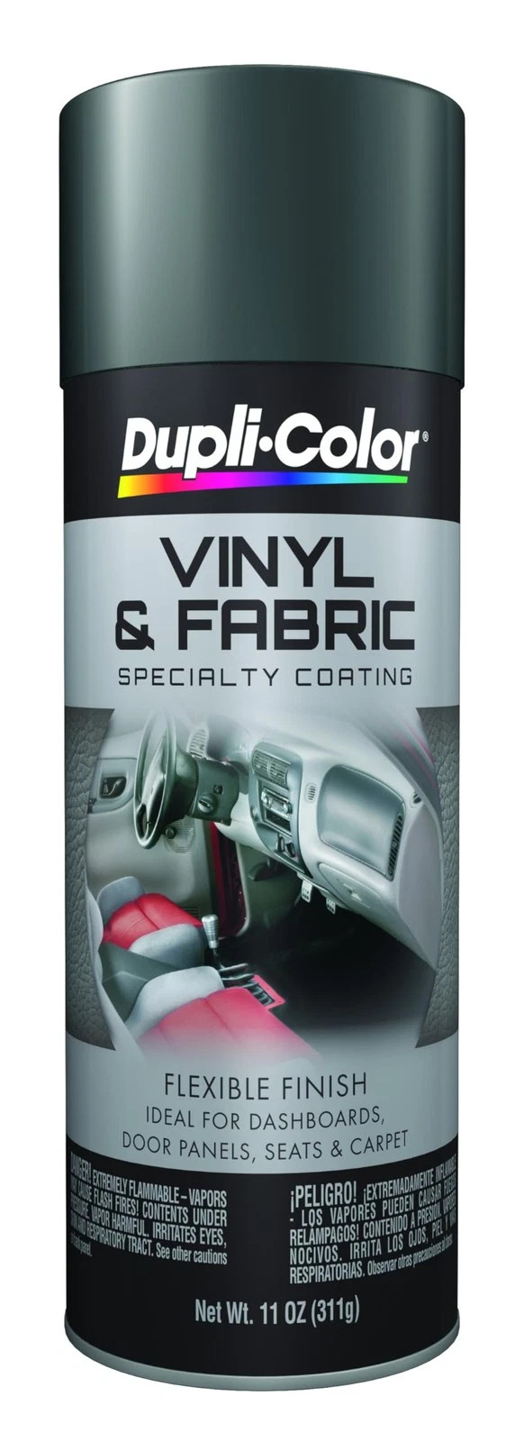 Dupli Color Charcoal Gray Vinyl Fabric Spray Paint 11 Ounce Interior Coating