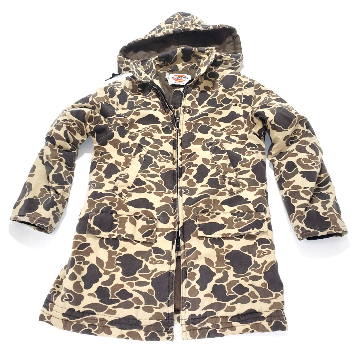 Vintage Dickies Duck Camo Hunting Quilted Jacket Coat Made in USA Men’s Small