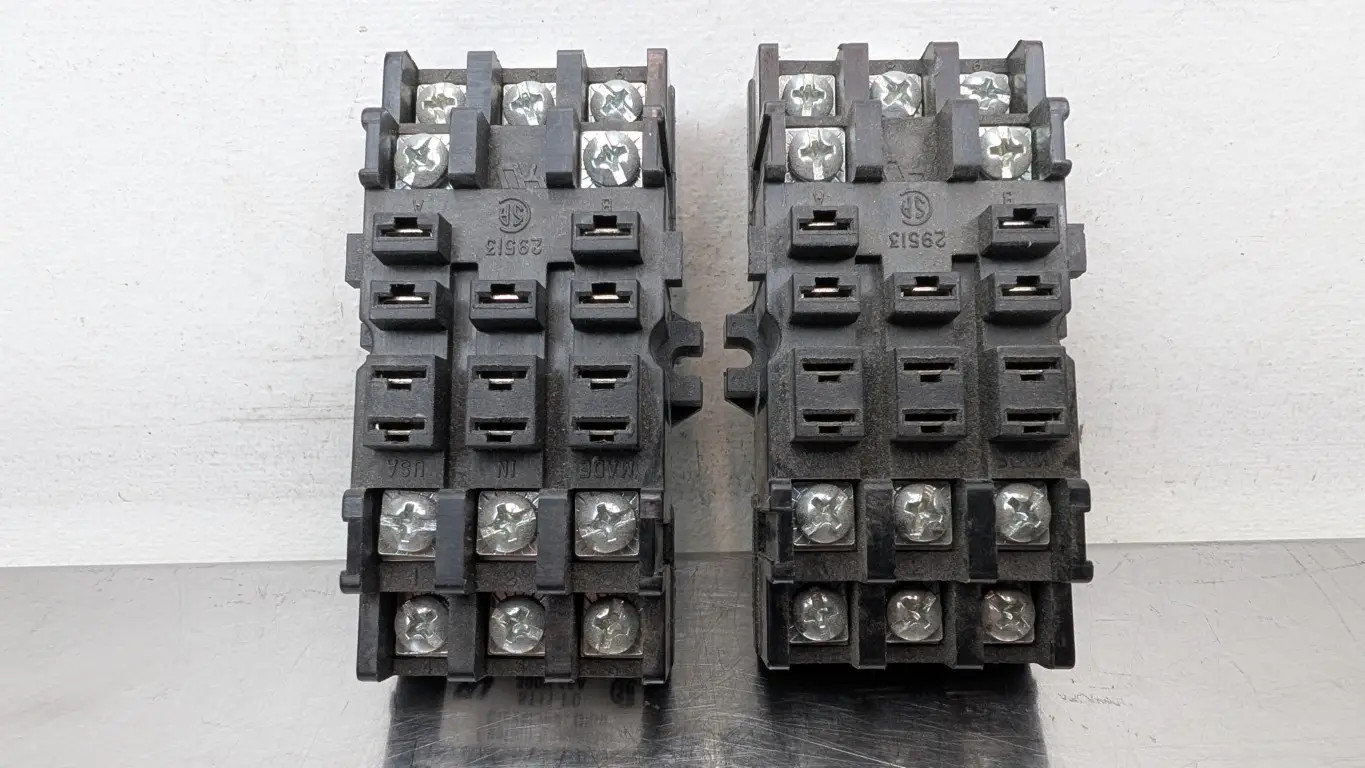 2 Pack Custom Connector ST11-PC Relay Base 300VAC/DC 15A