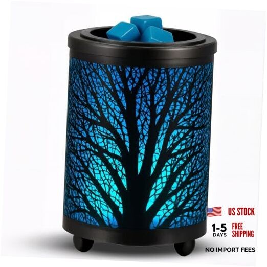 Electric Wax Melt Warmer PTC Heating Plate with 7 Colors LED Black Forest