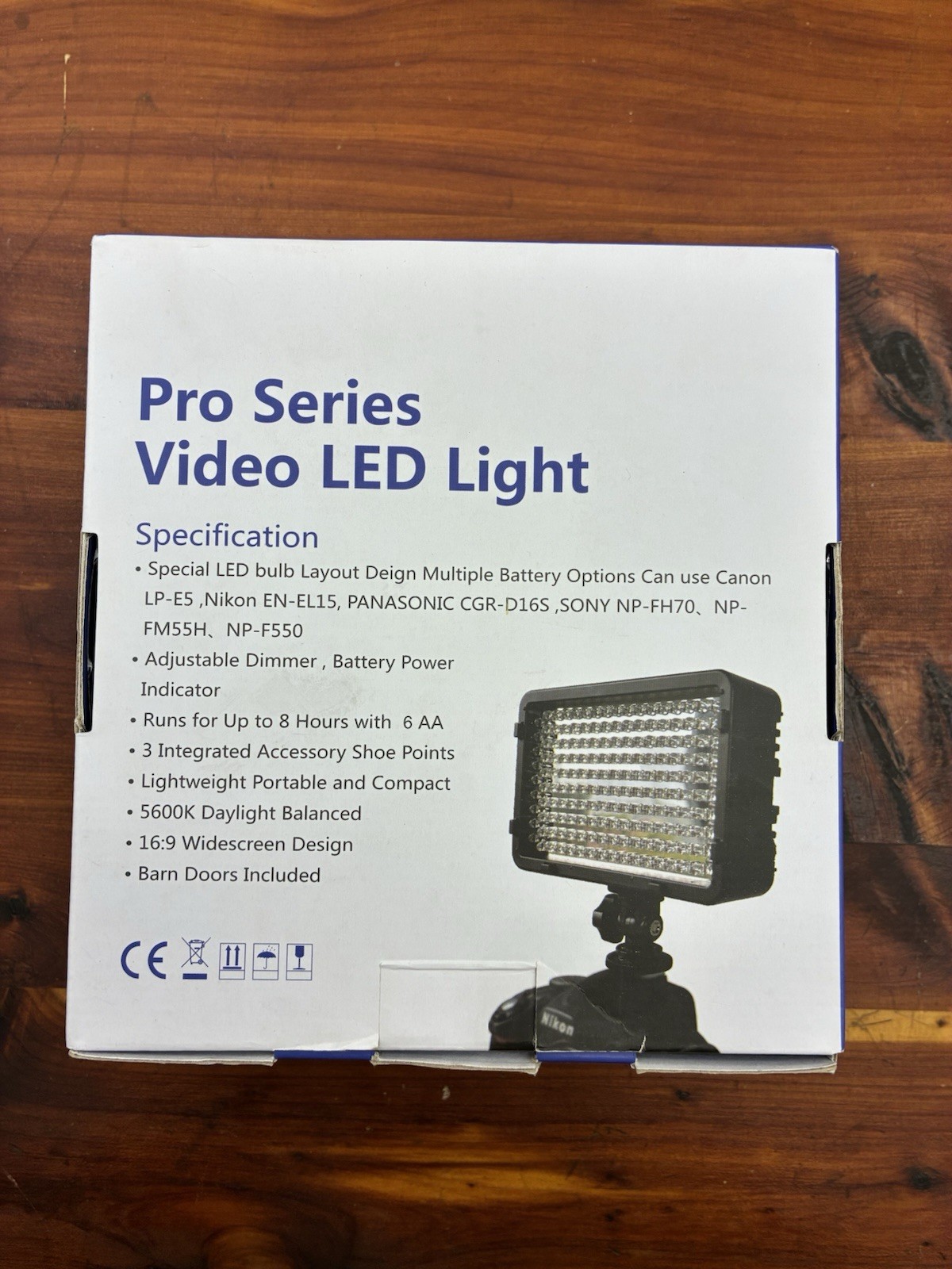 Pro Series LED Video Light LE‑130A Portable Camera Panel, MCOPLUS, New Open Box