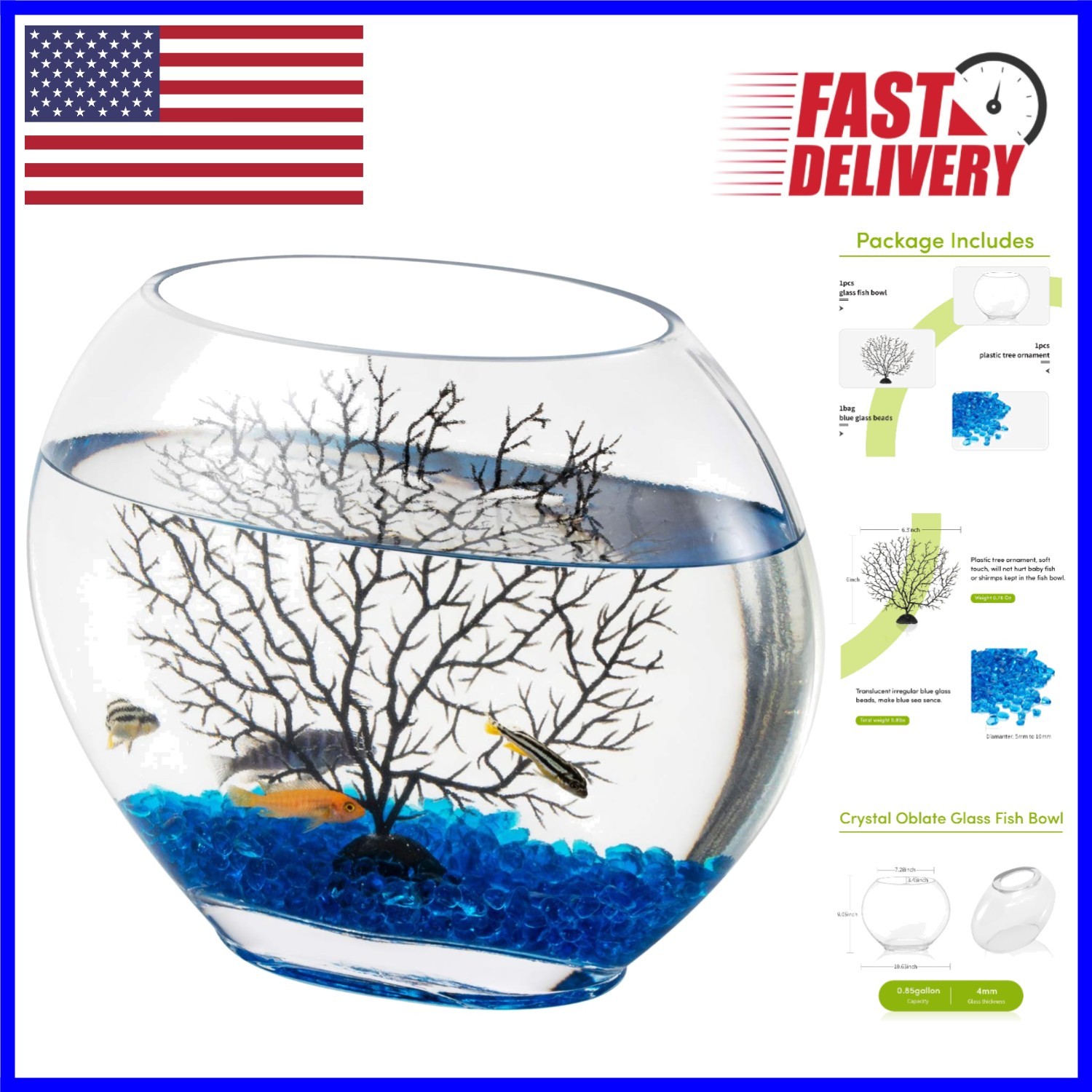 Elegant Mini Glass Fish Bowl for Shrimp & Baby Fish - Perfect Gift for Kids