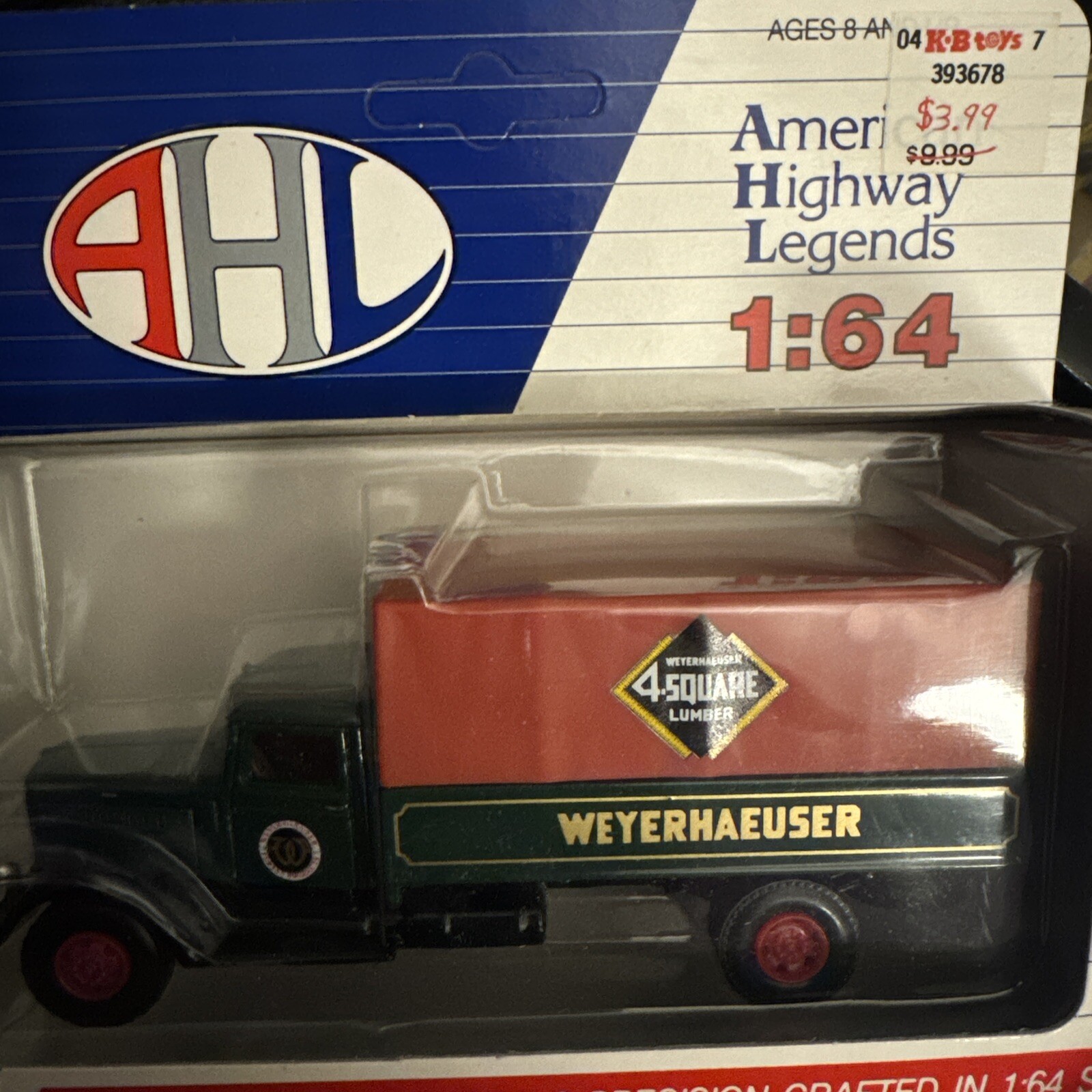 1991 Hartoy 1/64 AHL 1939 Peterbilt 260 Weyerhaeuser 4-Square Lumber Truck NIB