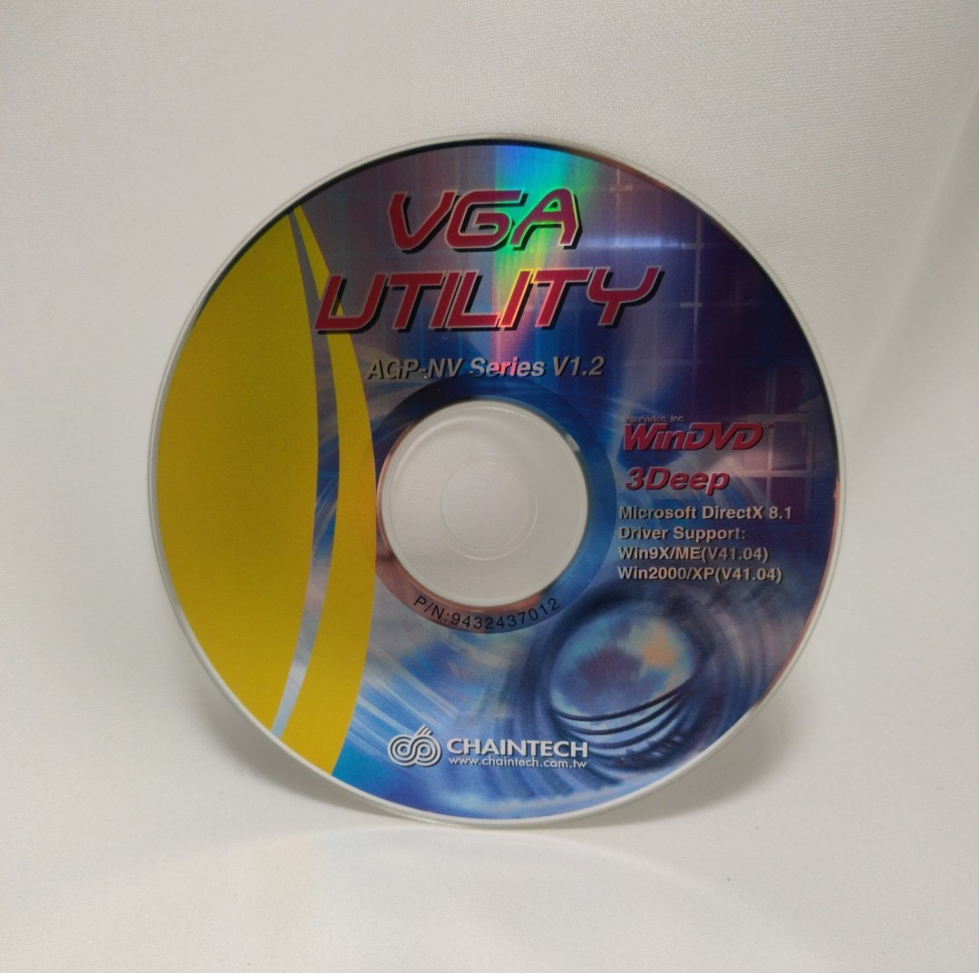 VGA Utility AGP-NV Series V1.2 Chaintech (CD-ROM) WinDVD 3 Deep DirectX 8.1