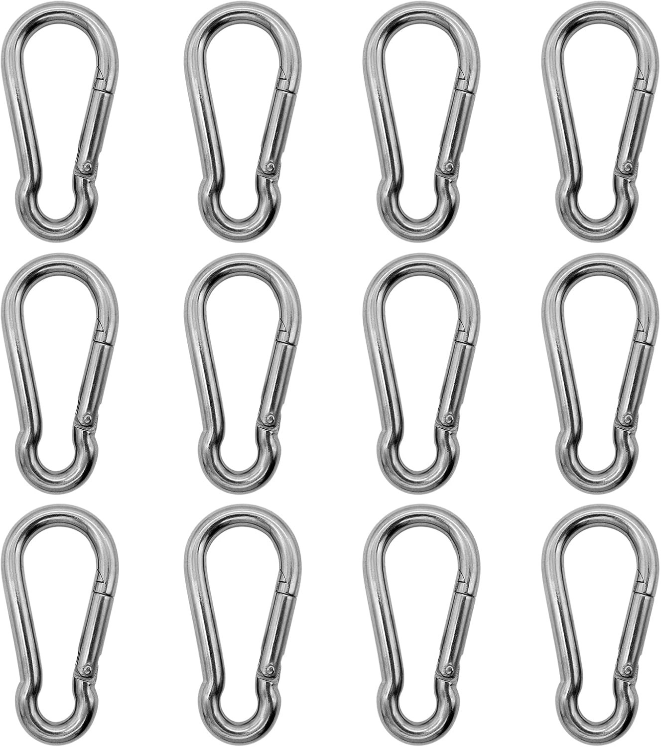 Marine Grade 316 Stainless Steel Carabiners Heavy Duty, Durable & Rust-Free Cli