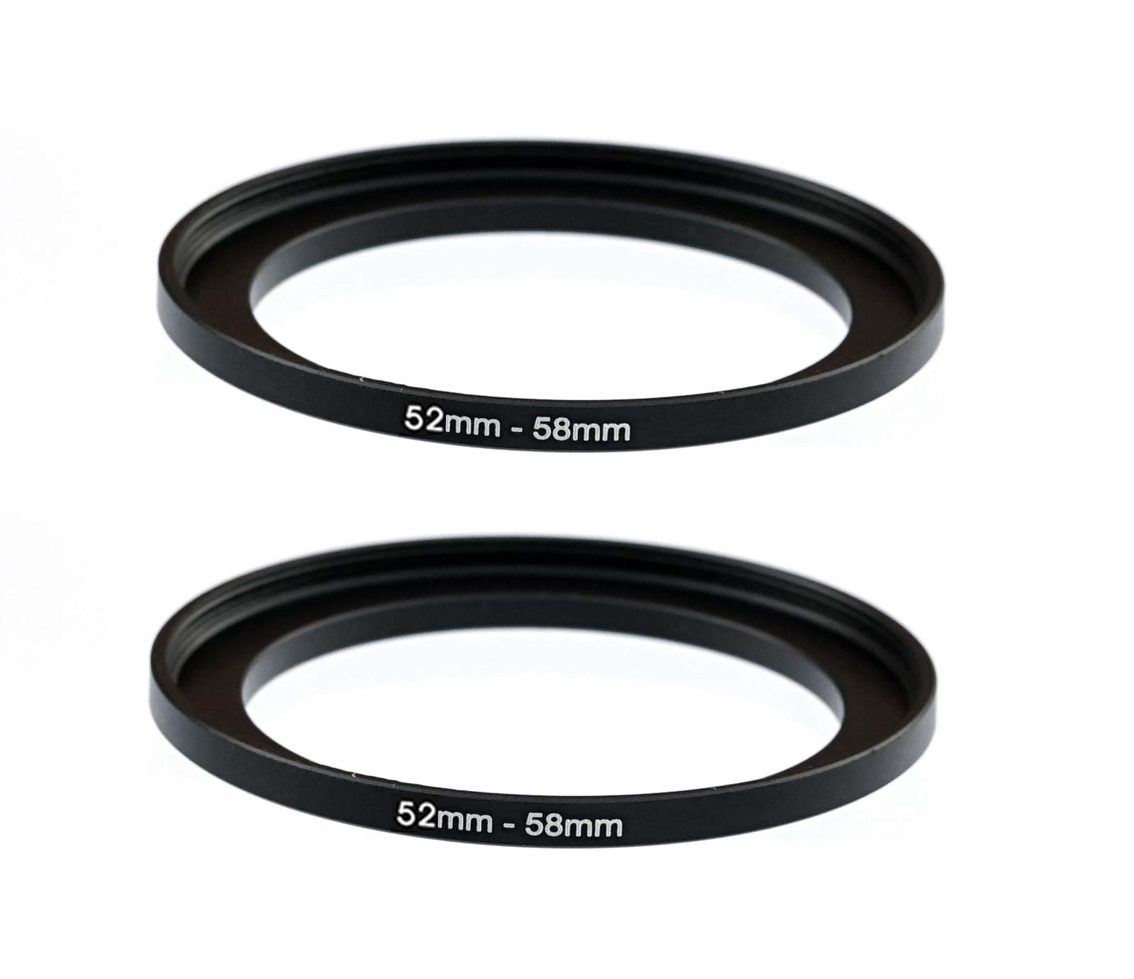 (2-Pcs) 52-58MM Step-Up Ring Adapter, 52mm to 58mm Step Up Filter