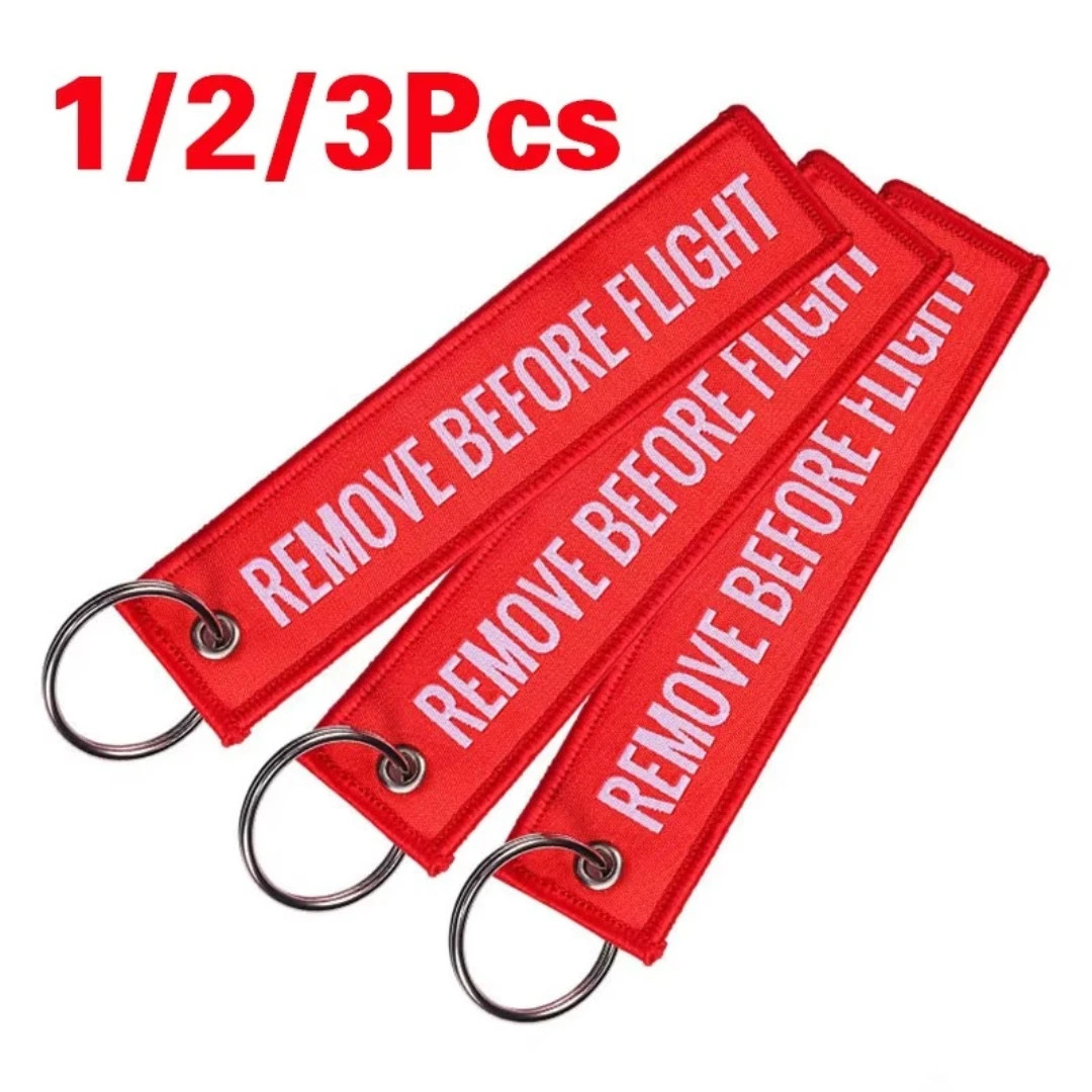 1/2/3Pcs Remove Before Flight Woven Key Special Luggage Label Red  Ke