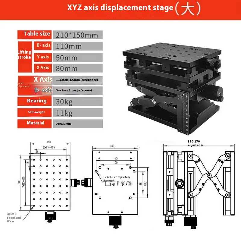 Manual Lifting Table Three dimensional Mobile Workbench Inspection Table