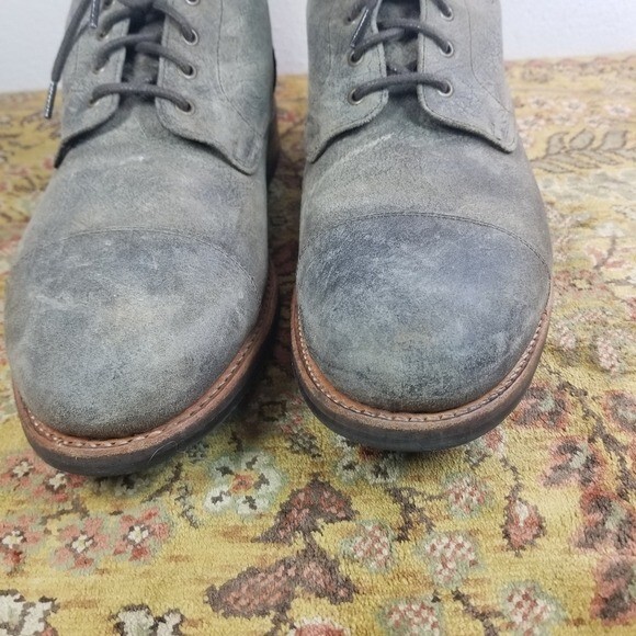 Taft The Dragon textured leather cap toe combat ankle boots 10