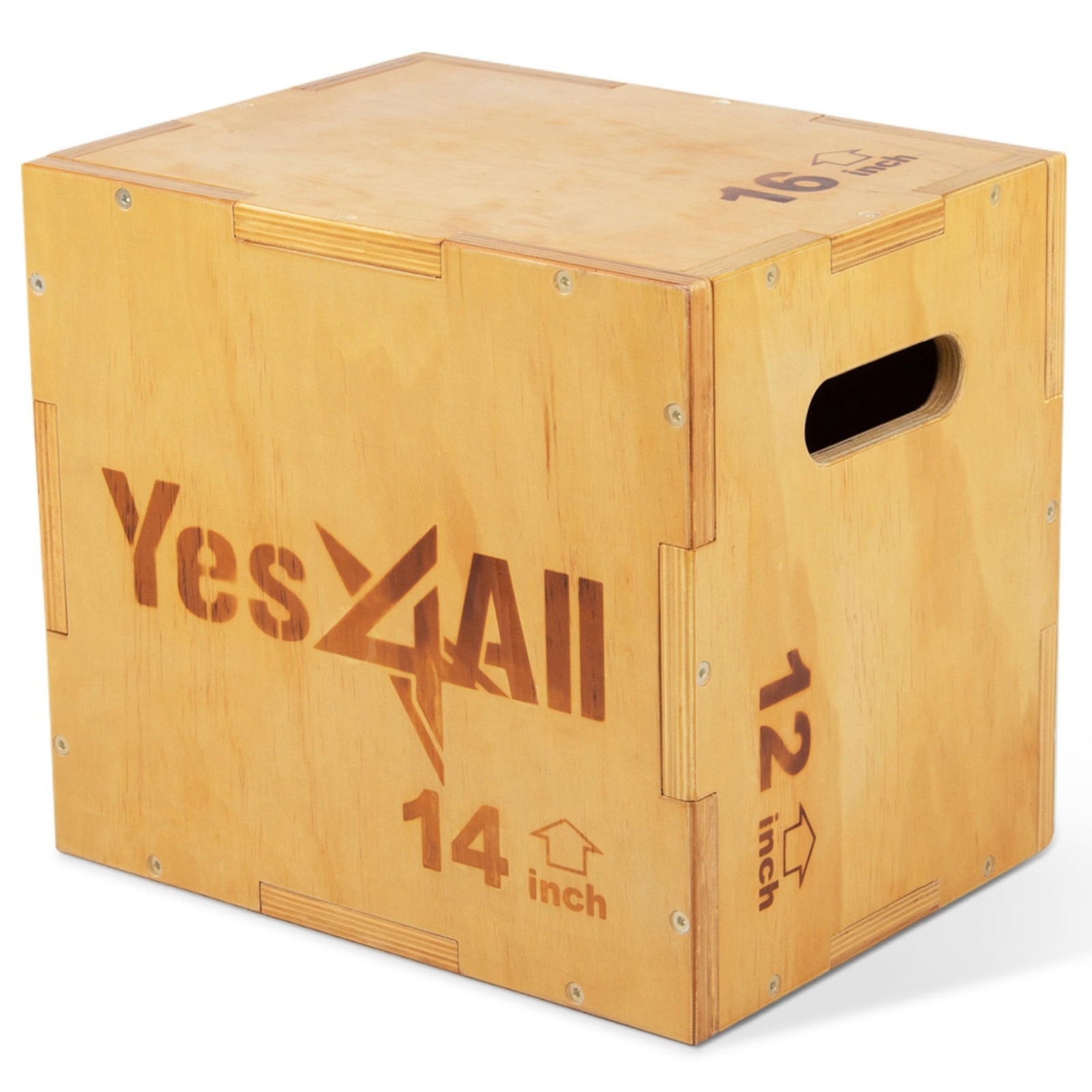 Yes4All Plyo Box, 3-in-1 Wooden Box Jumps for Home Gym, 450 lbs Boxes Step Up...