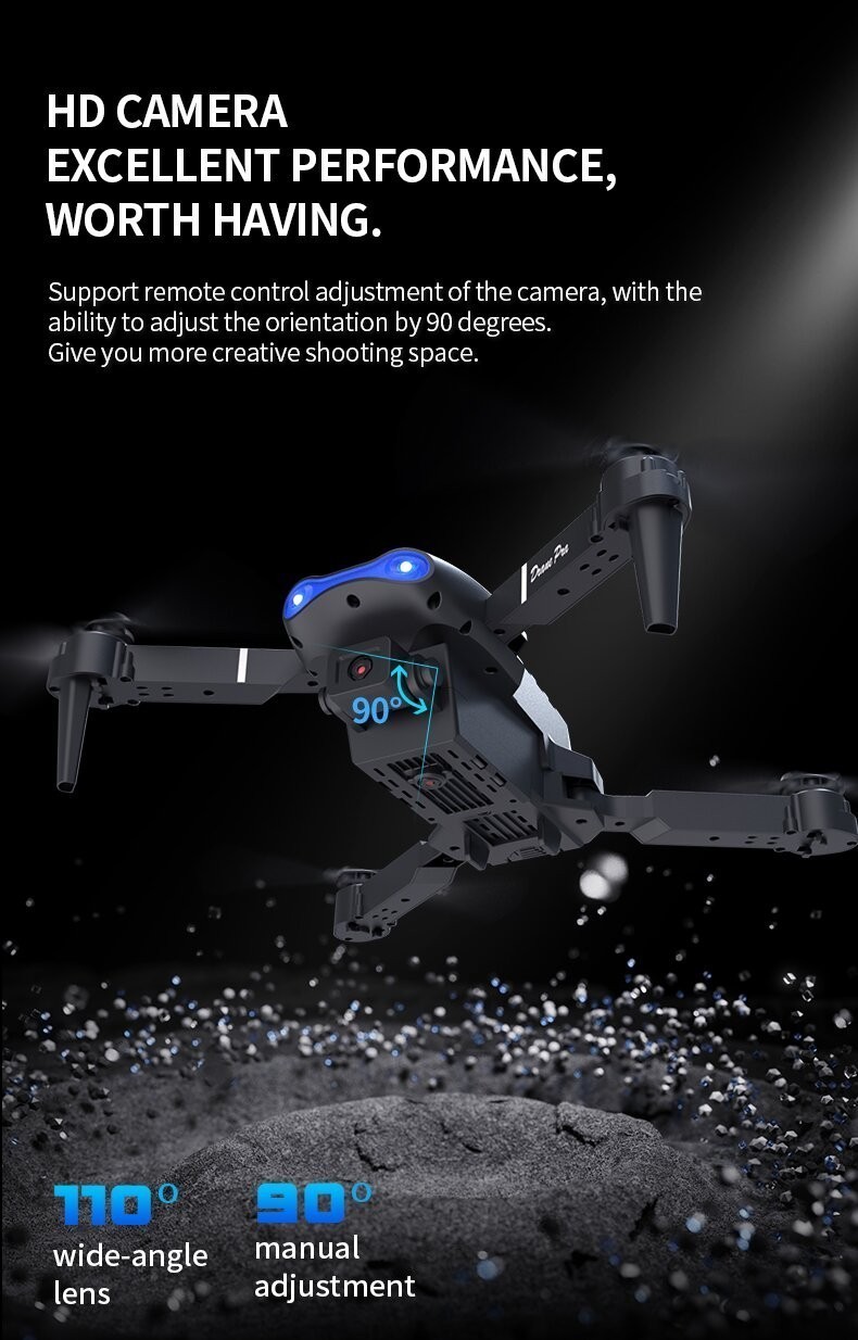 E99 Pro HD Dual Camera WiFi FPV RC Foldable Quadcopter Remote With Screen NEW
