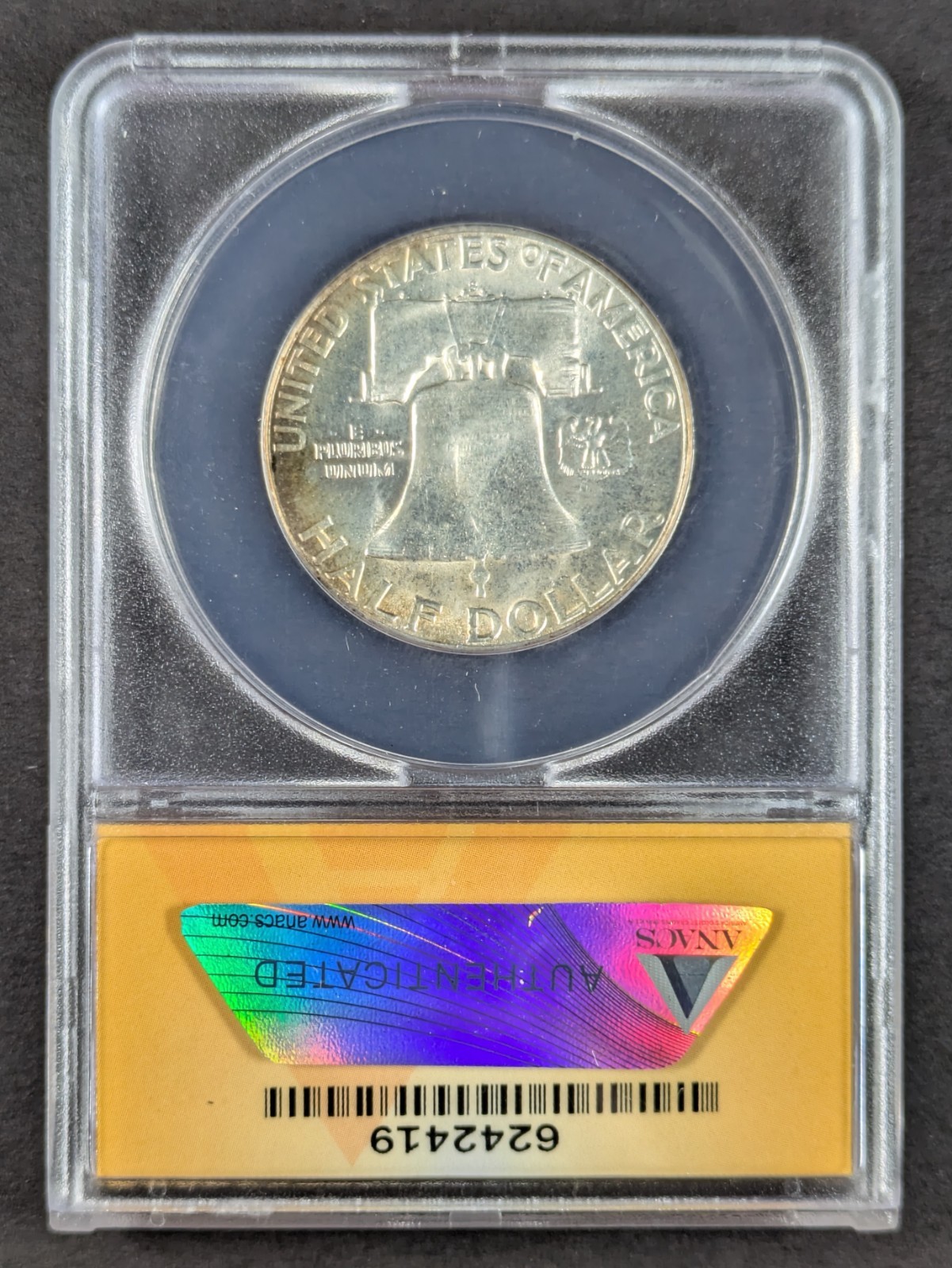 1953 S Franklin Silver Half Dollar ANACS MS66