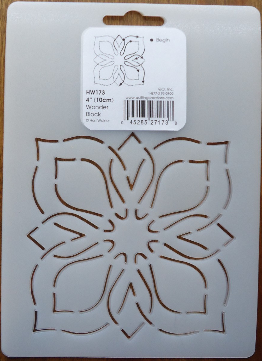 Stencil Quilting Wonder Block HW173 4" 10cm quilt crafts embroidery QC CL sew