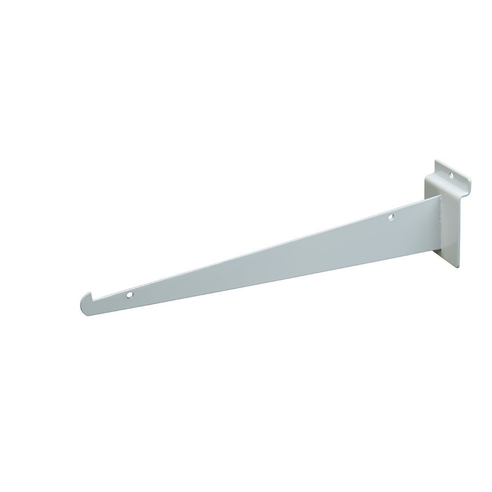 New 12" Slatwall Knife Shelf Brackets With Lip - White 48 pcs
