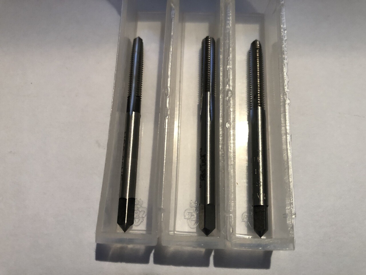 8-36 GH2 4 FLUTE HIGH SPEED STEEL 3 PIECE TAP SET MADE IN USA