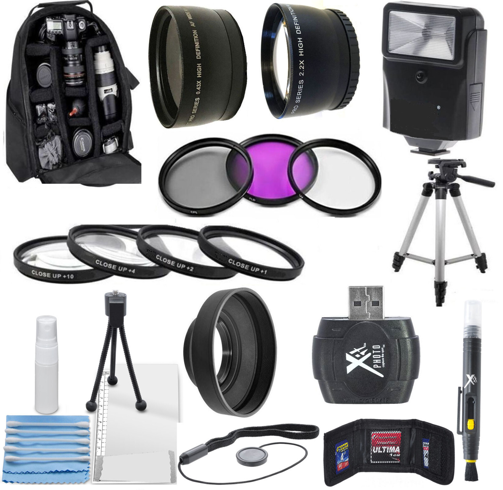 Deluxe Accessory Kit For Sony Alpha a7 III w/28-70mm (Lenses-Backpack-Tripod)