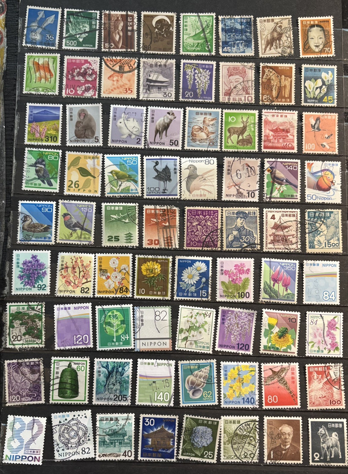 100+ Different Small Japanese Stamps