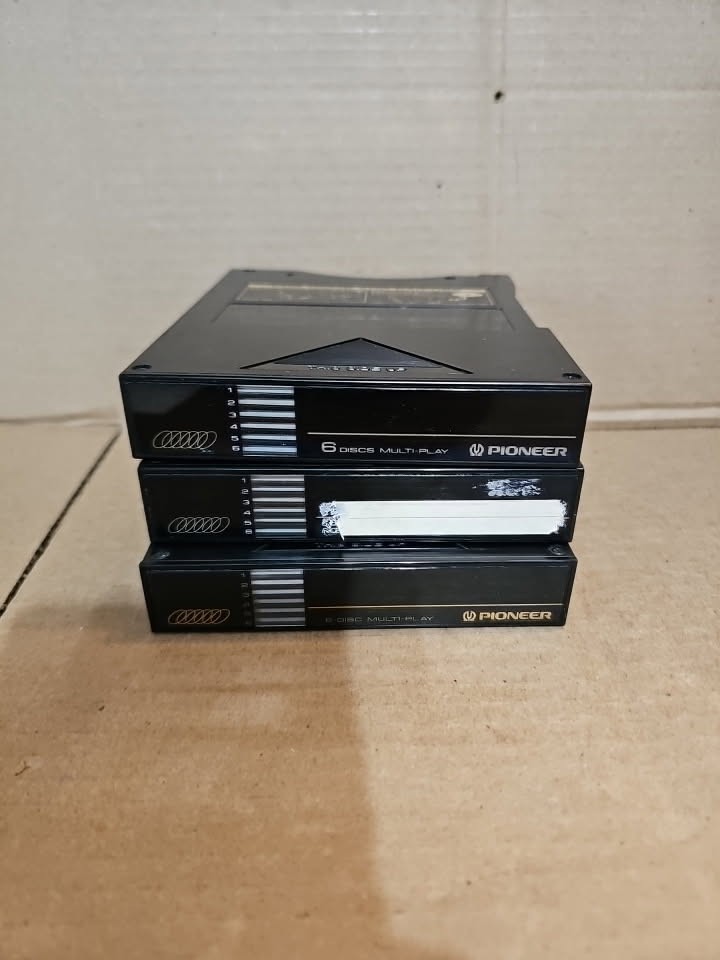 Lot Of 3 PIONEER 6 Disc CD Magazine Cartridges All Tested And Working