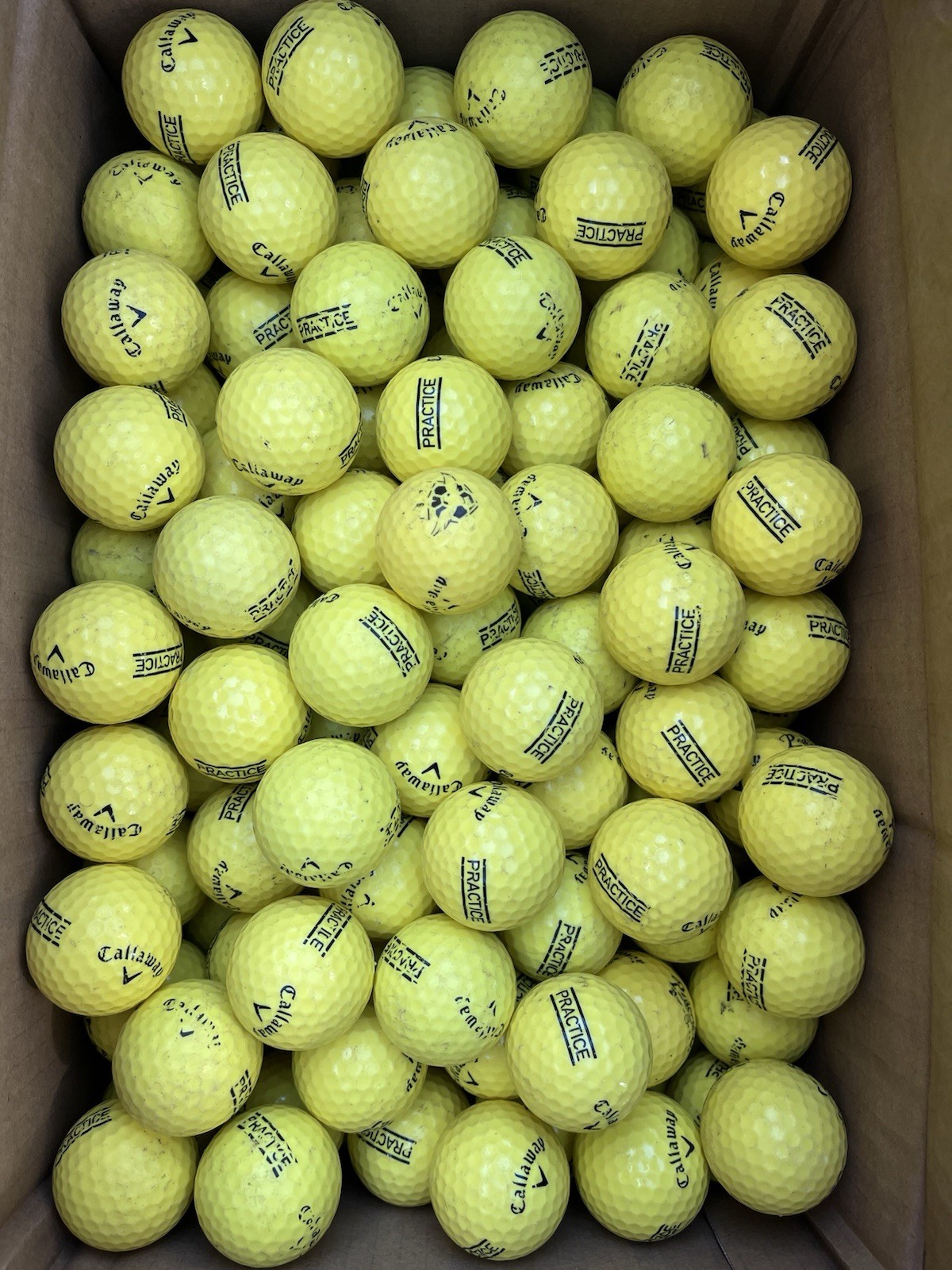300 Yellow ABC Callaway Practice Range Balls Used Golf Balls Free Freight