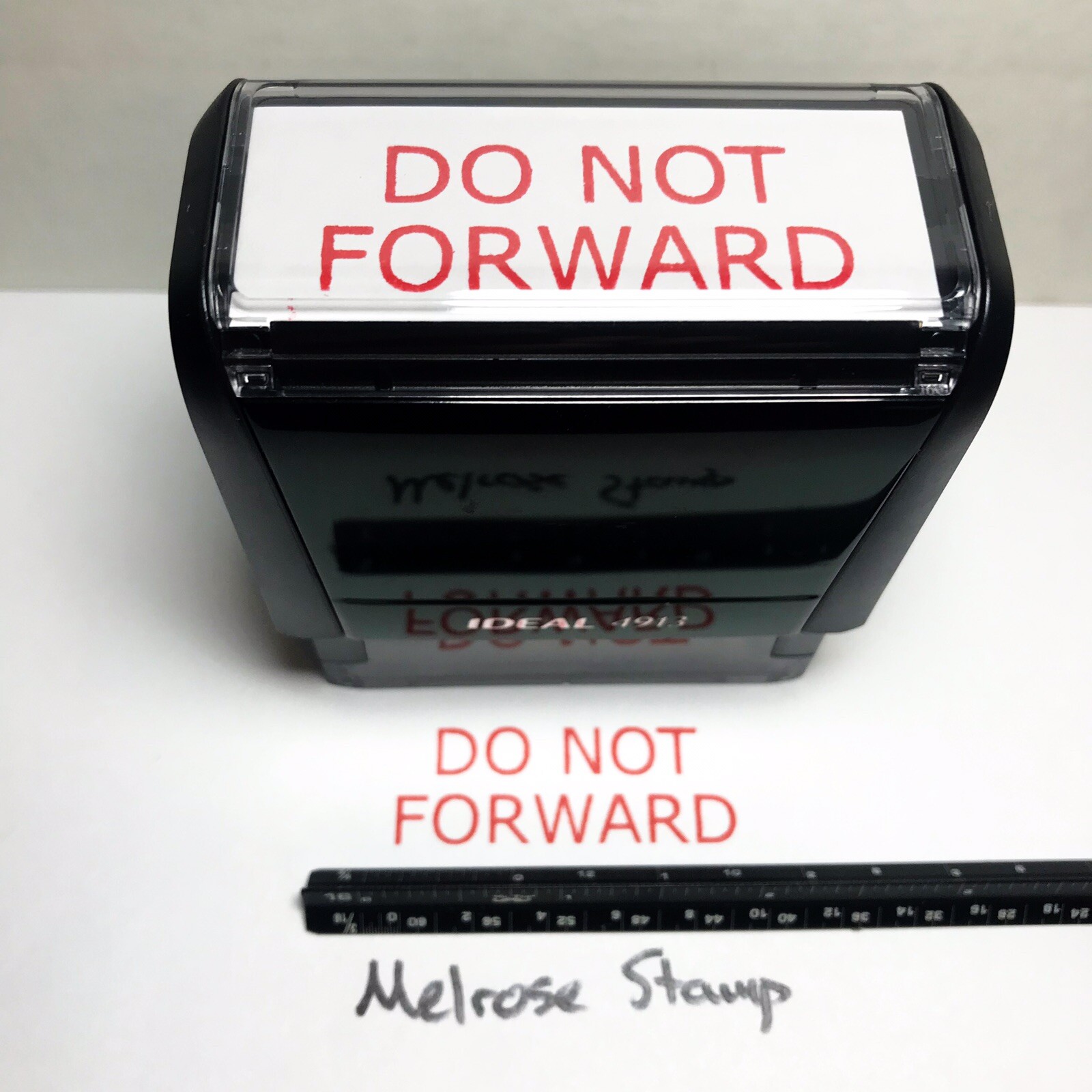 Do Not Forward Rubber Stamp Red Ink Self Inking Ideal 4913