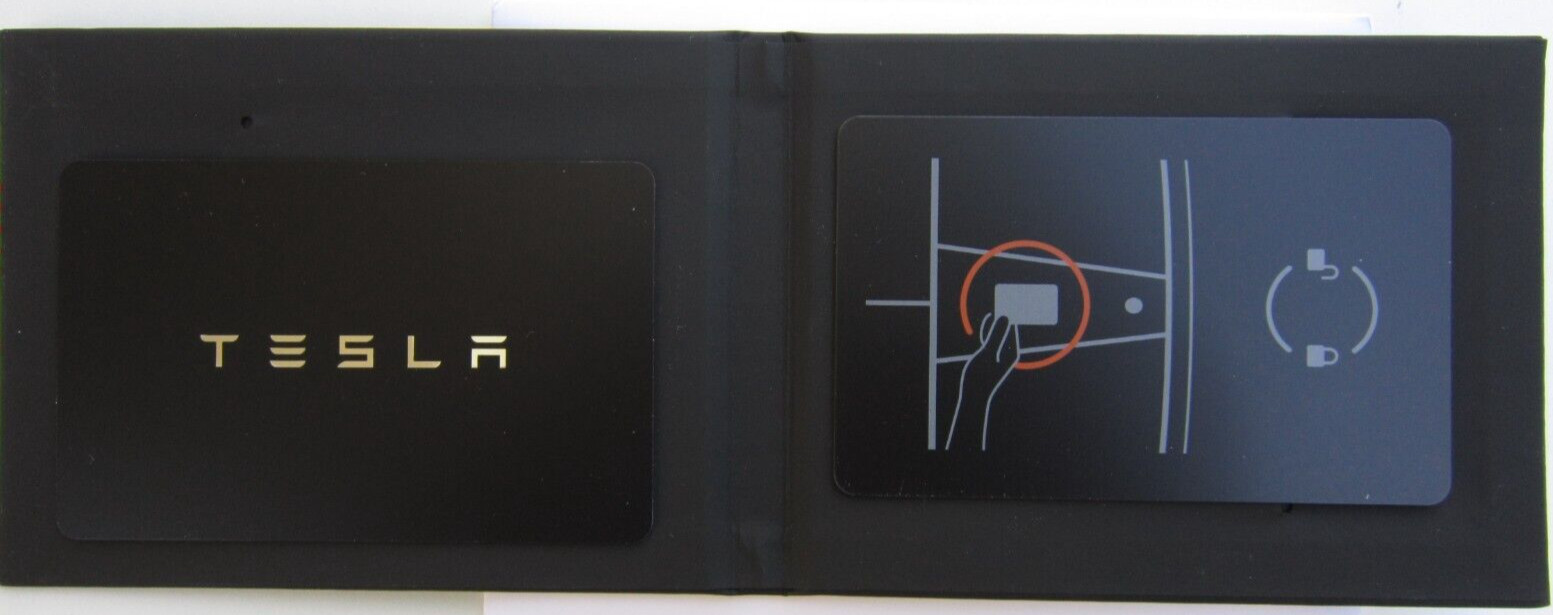 2 x New OEM 2017-2026 TESLA MODEL 3 Y S X Cybertruck Key Cards  /White Envelope