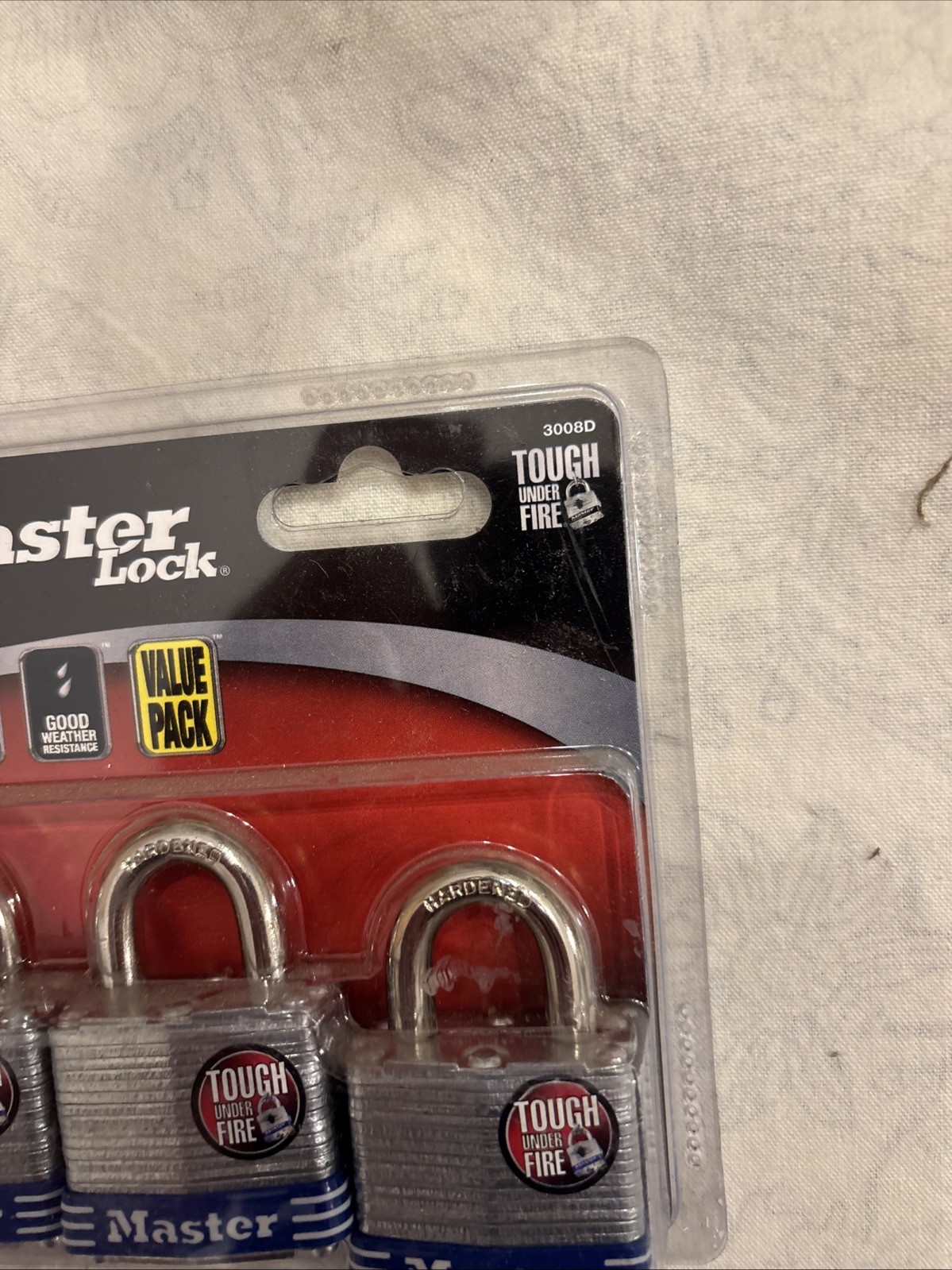 4 Pack Master Lock 3008D Laminated Steel Padlock 1-1/2 NEW