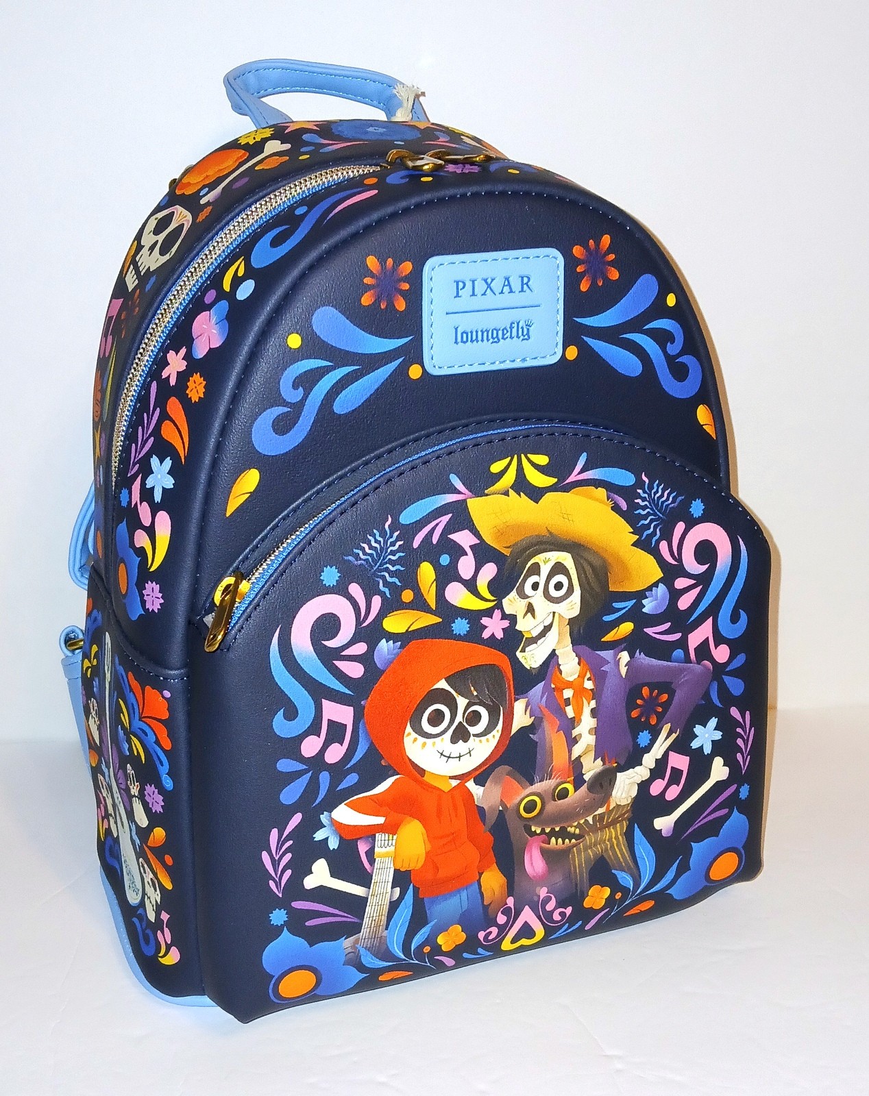 NEW Loungefly Disney COCO Trio Art Mini Backpack Bag * Hector Miguel Dante