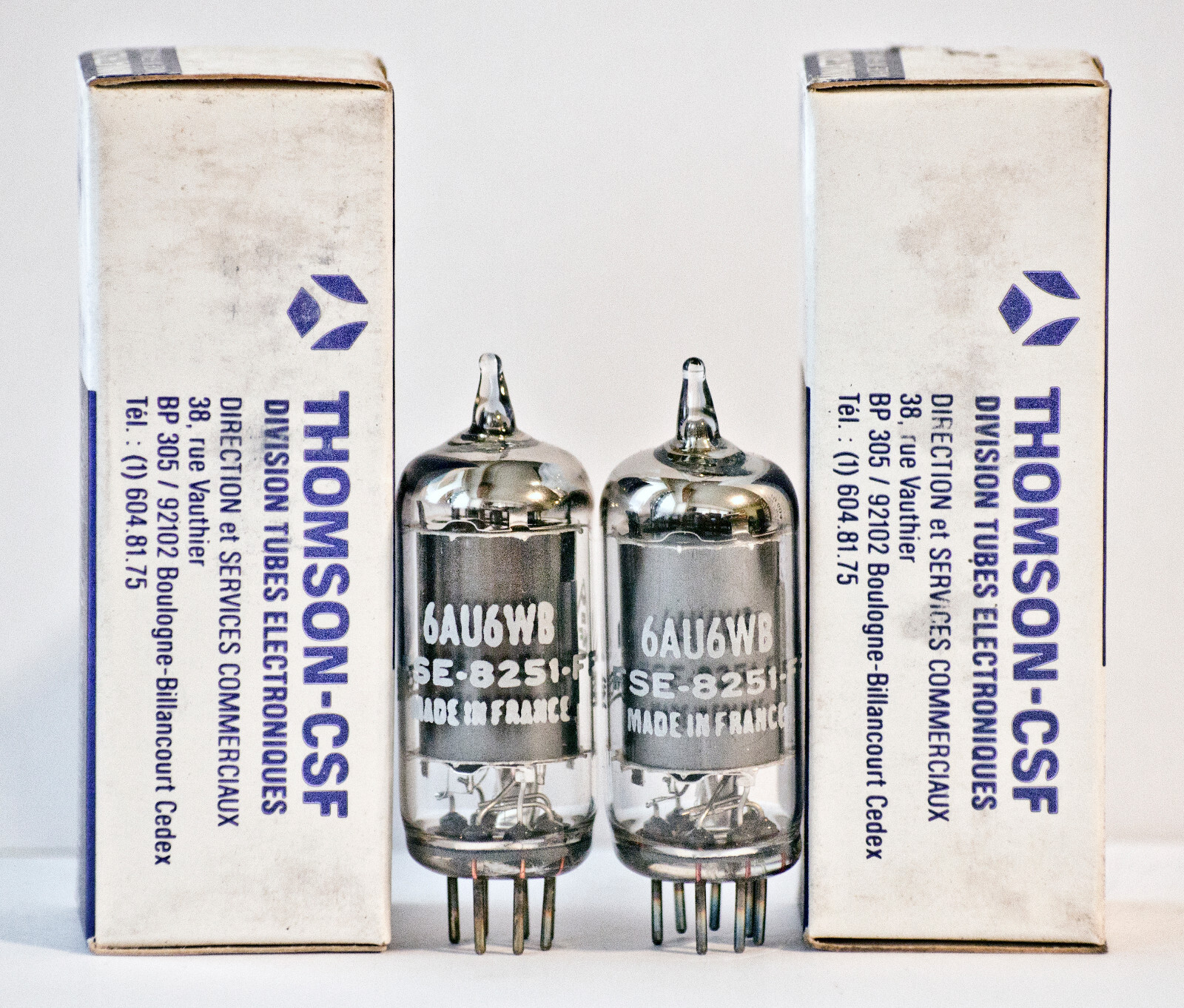 6AU6 WB THOMSON CSF NOS NIB MATCHED PAIR EF94 6J4 SONY C37A C800G SCHOEPS C60