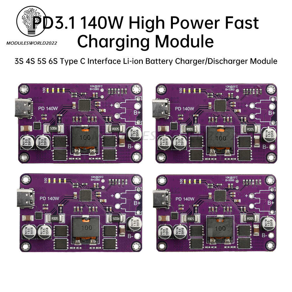 PD3.1 140W Fast Charging 3S 4S 5S 6S Lithium Battery Charging Discharging Module