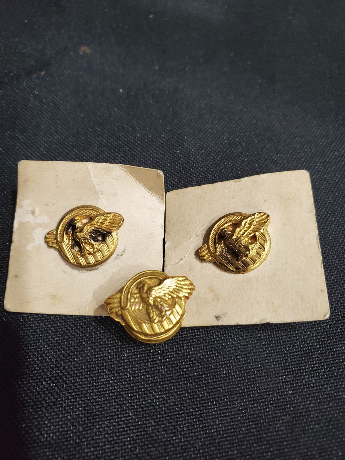 USGI Button, Ruptured Duck Honorable Discharge Lot of 3, 2 Screw Backs