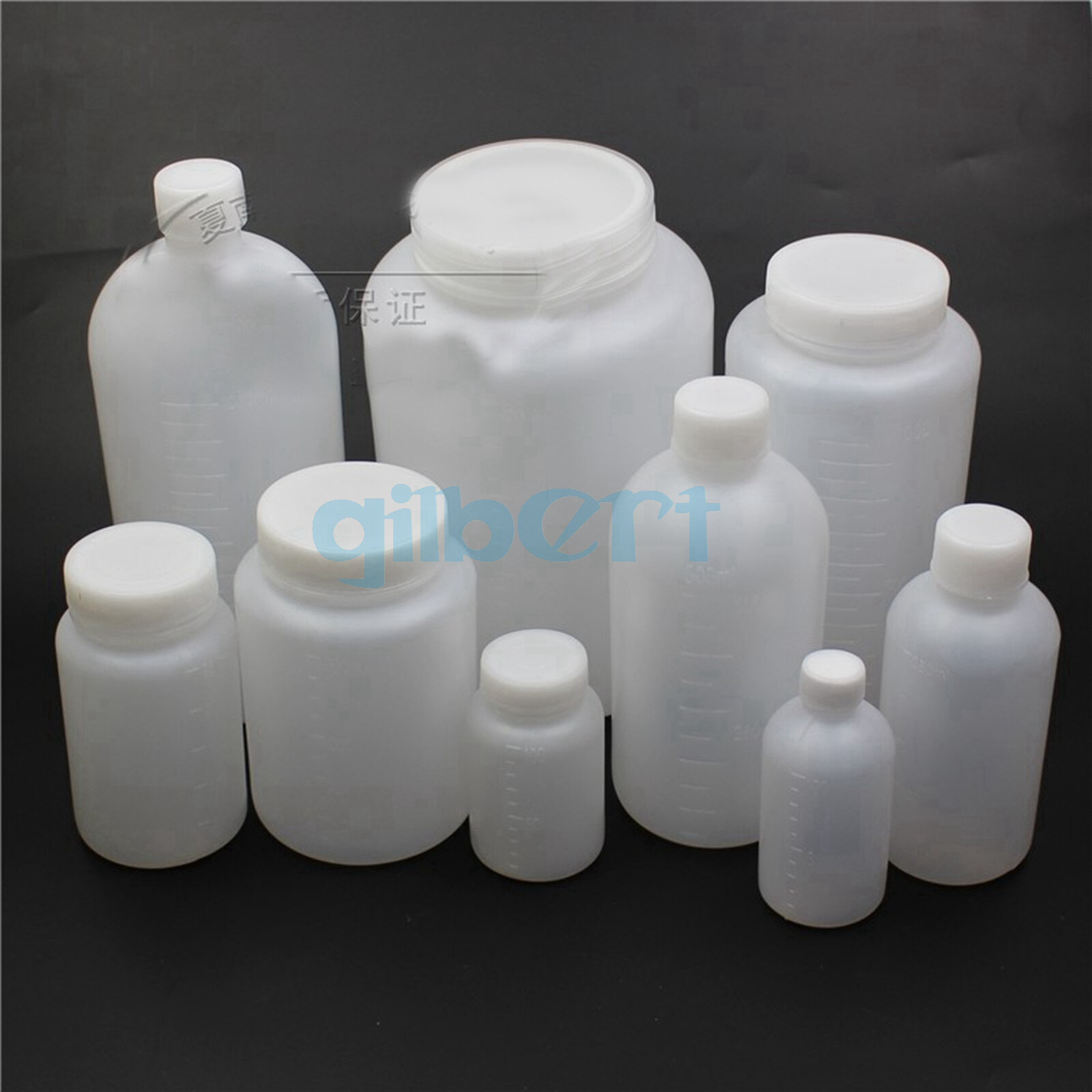 100-2000ml PE Wide Mouth Round Seal Liner Reagent Sample Bottle Graduation