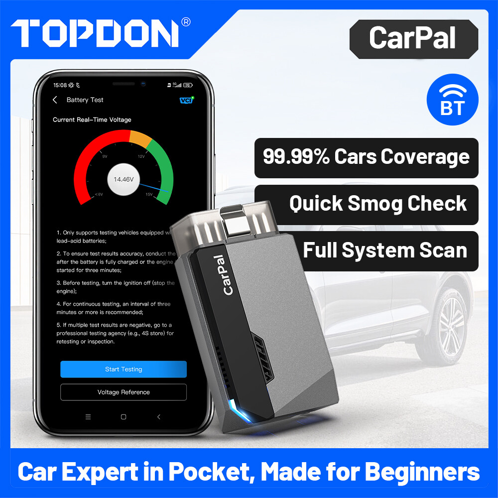 2026 TOPDON CarPal OBD2 Bluetooth Car Diagnostic Scanner Tool All System