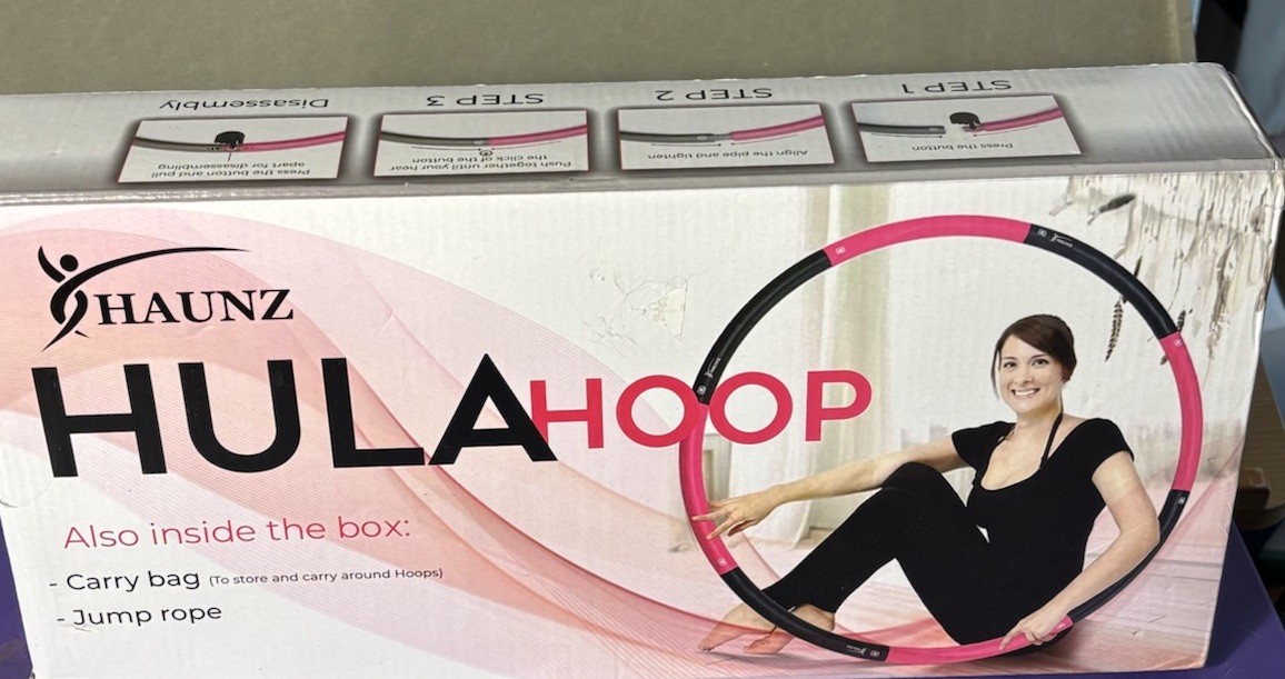 New Weighted Fitness Hula Hoop Set Exercise Hoop Workout Core Trainer